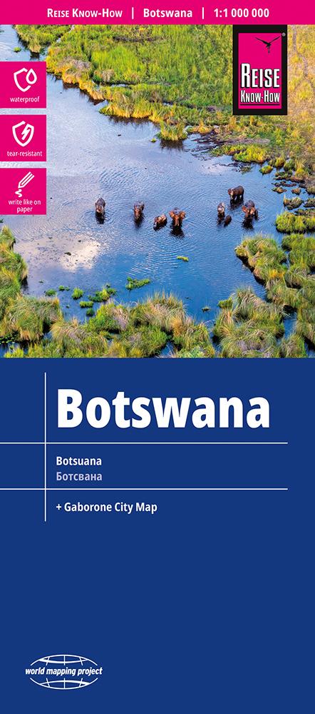 Vorderes Coverbild Reise Know-How Landkarte Botswana 1 : 1.000.000