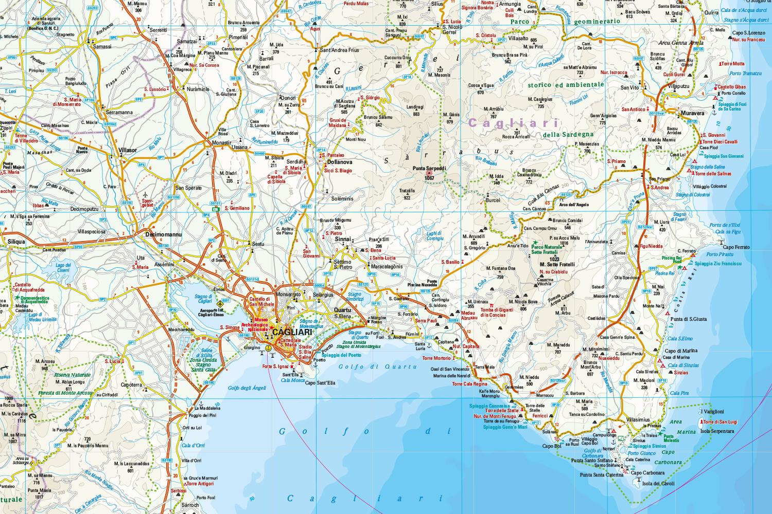Beispielinhalt (Bild) Reise Know-How Landkarte Sardinien / Sardinia (1:200.000)