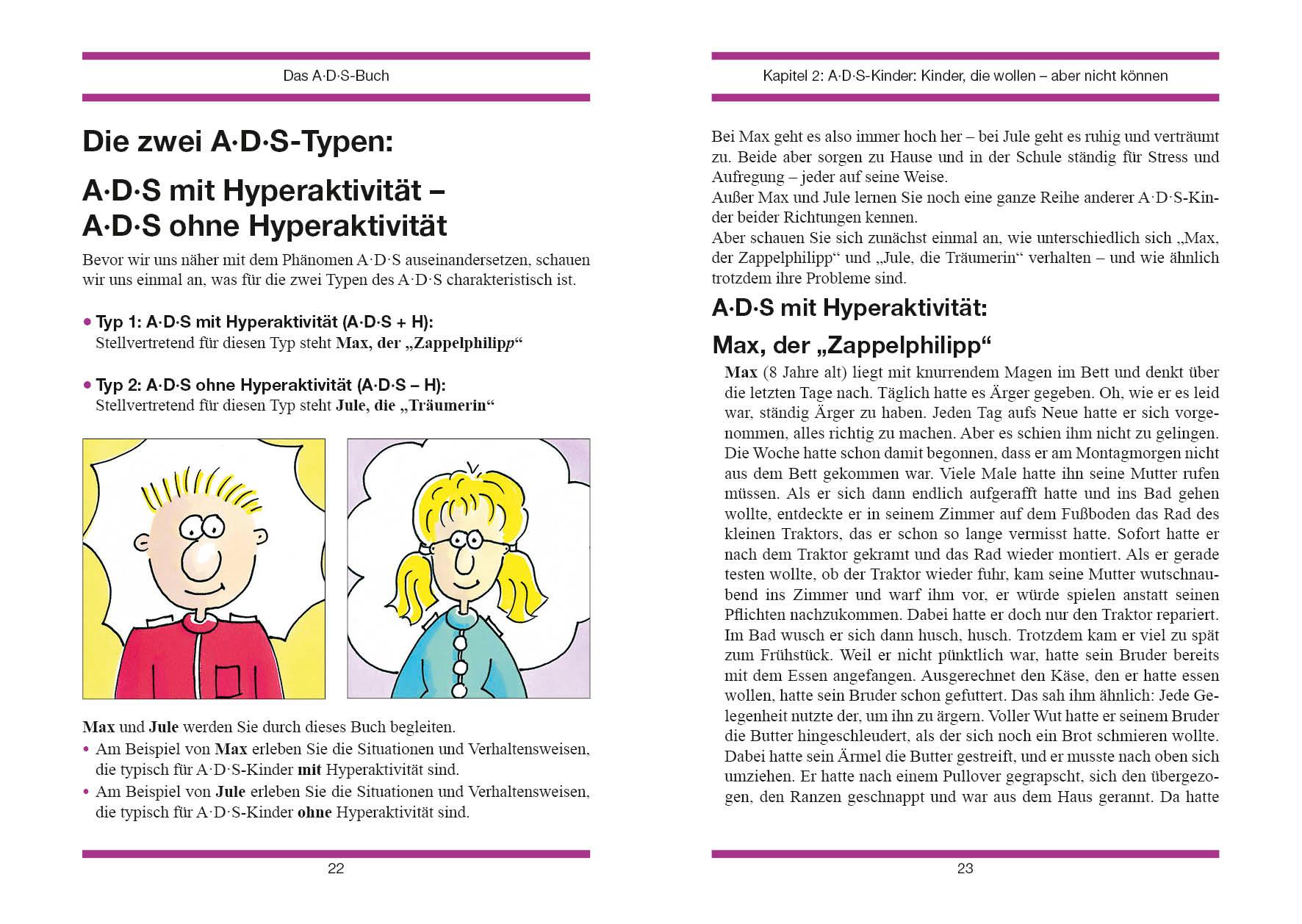 Beispielinhalt (Bild) Das A. D. S.-Buch. Aufmerksamkeits-Defizit-Syndrom