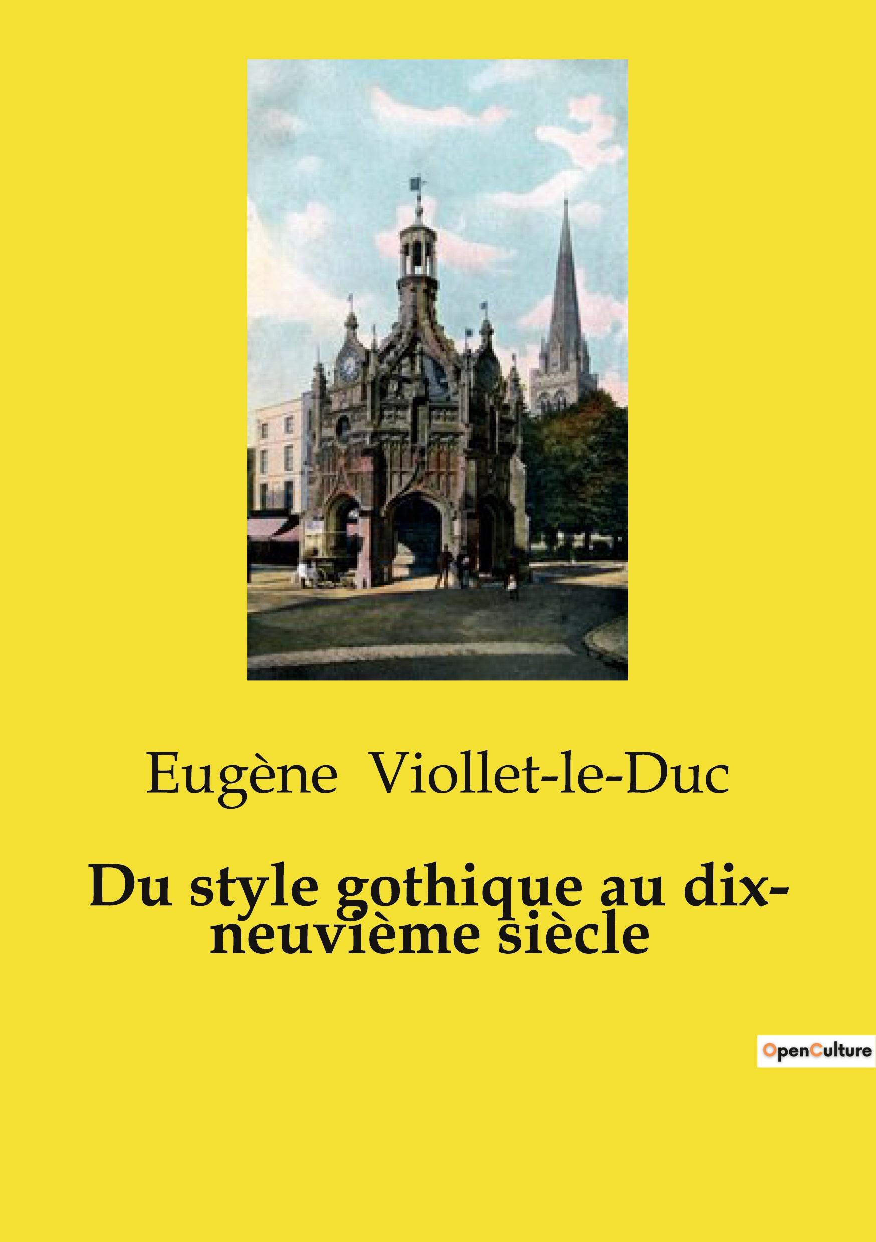 Vorderes Coverbild Du style gothique au dix- neuvième siècle