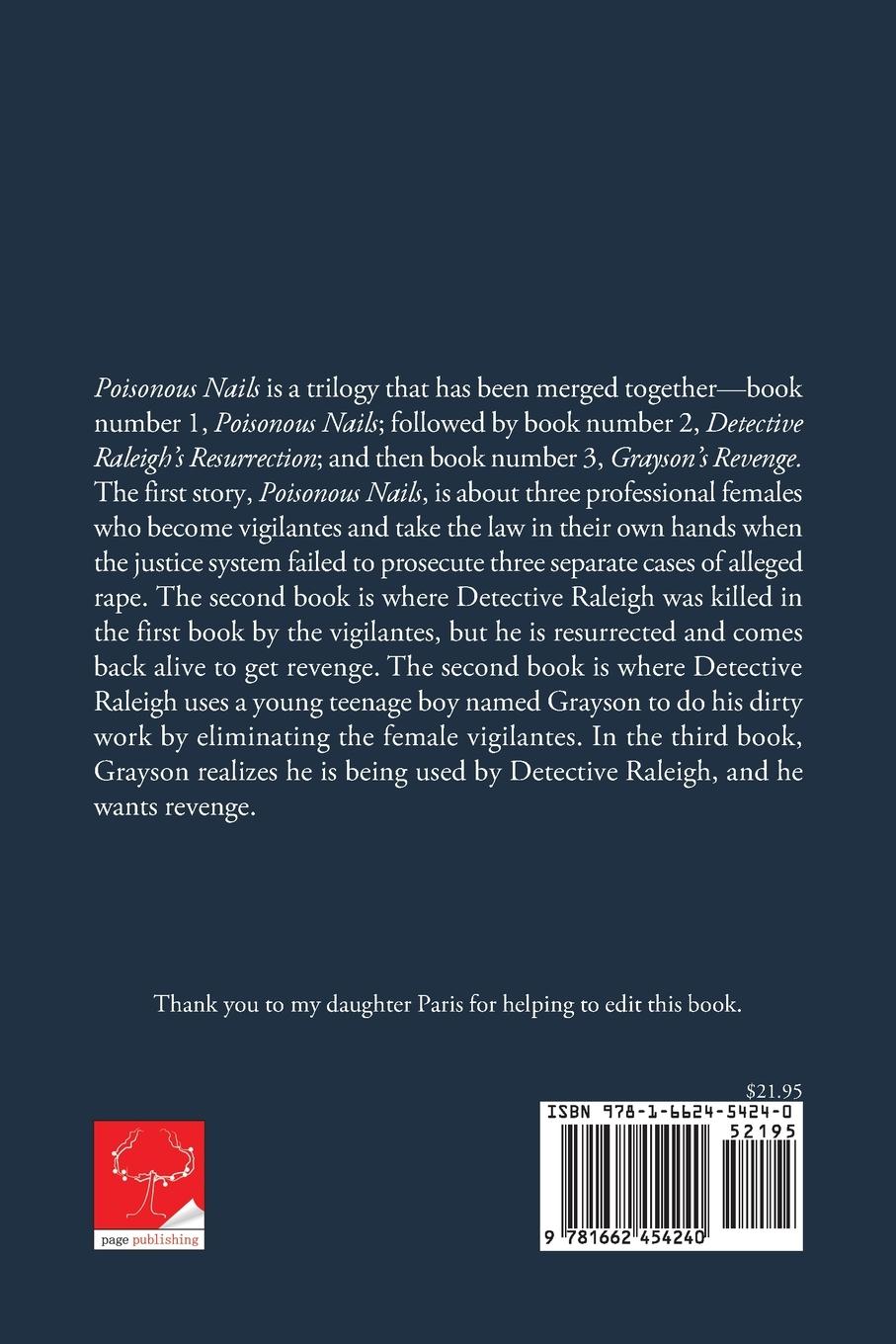 Rückseitencover Poisonous Nails Trilogy