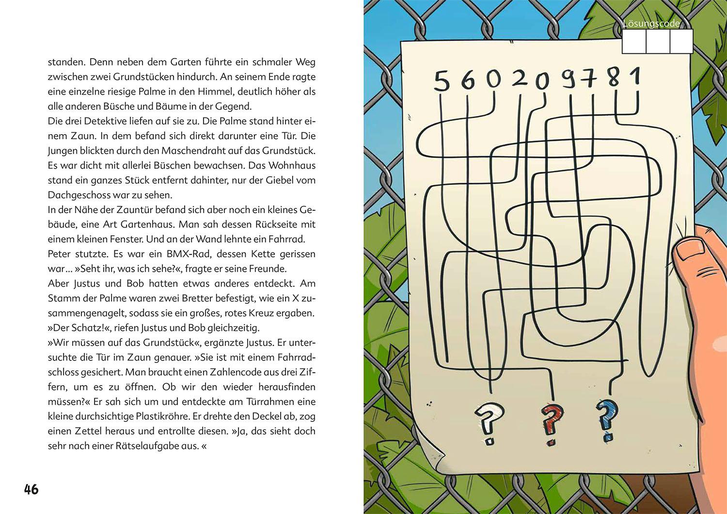 Beispielinhalt (Bild) Die drei ??? Kids, Mission Geister-Code