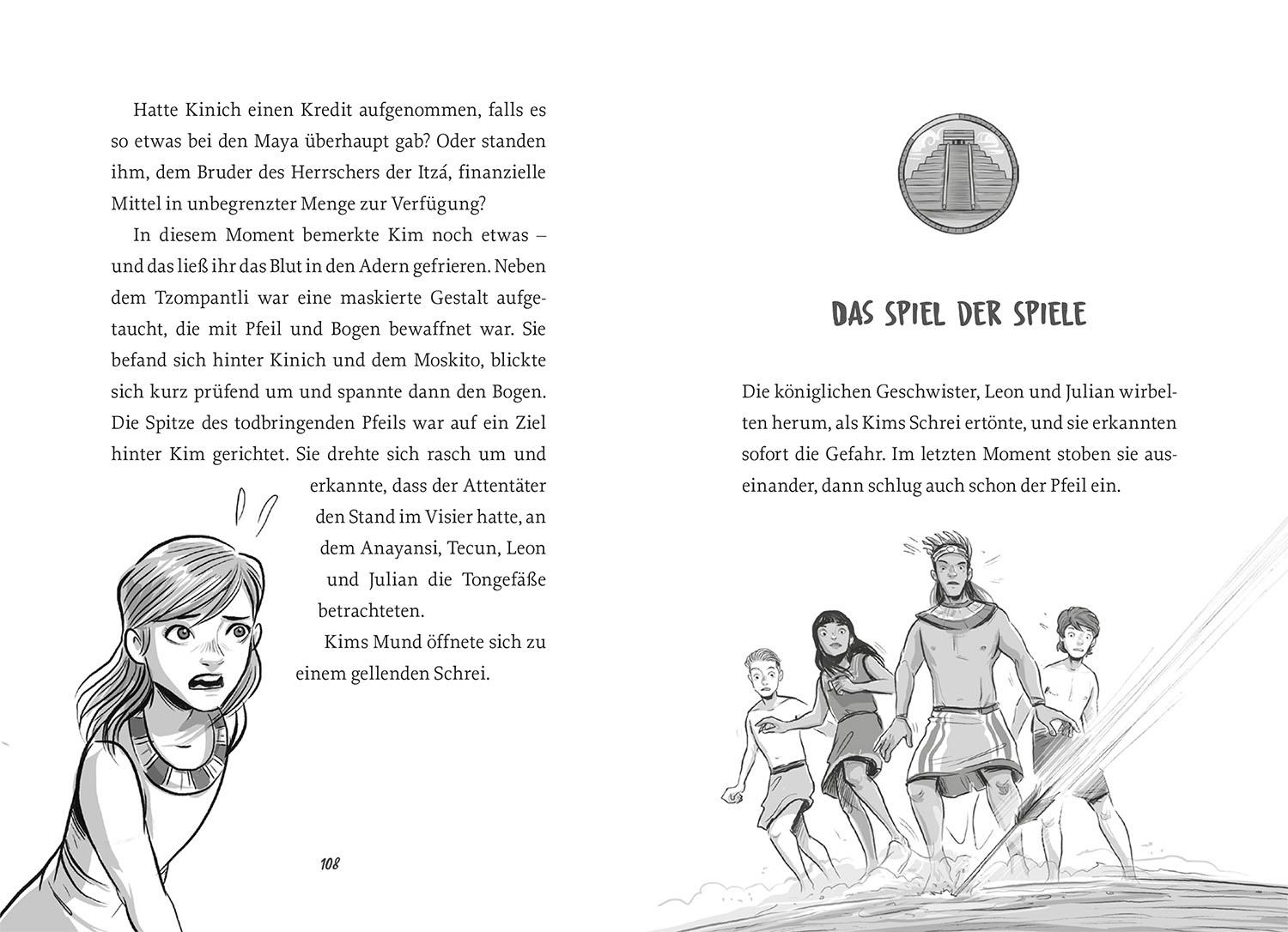 Beispielinhalt (Bild) Die Zeitdetektive, 4, Die gefiederte Schlange