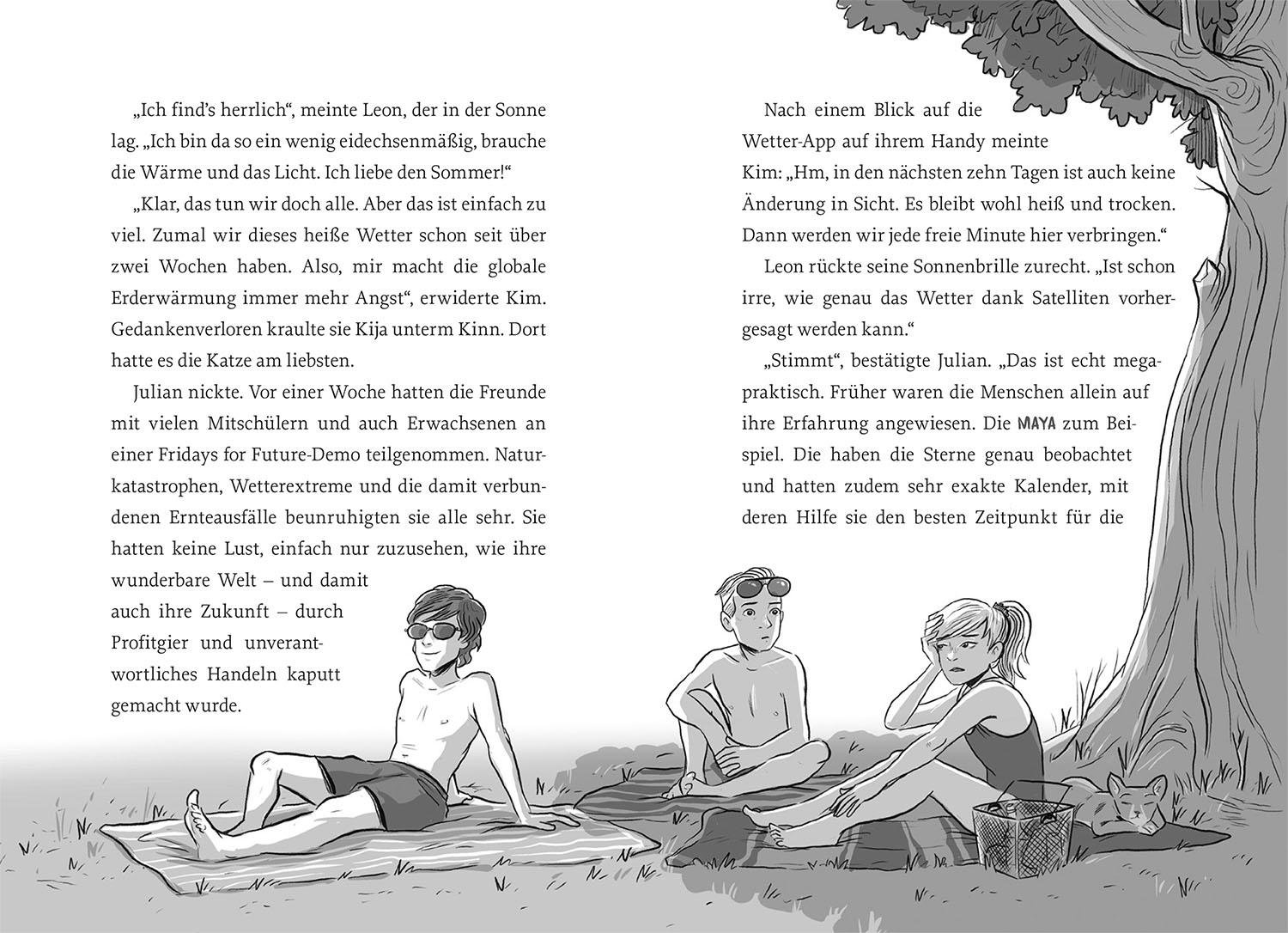 Beispielinhalt (Bild) Die Zeitdetektive, 4, Die gefiederte Schlange