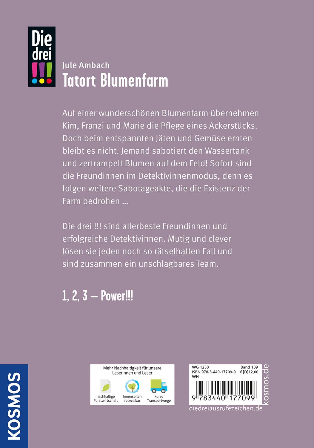 Beispielinhalt (Bild) Die drei !!!, 109, Tatort Blumenfarm