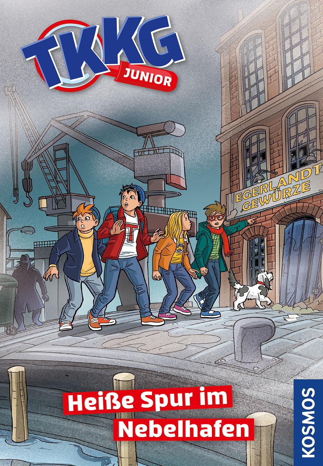 Vorderes Coverbild TKKG Junior, 23, Heiße Spur im Nebelhafen