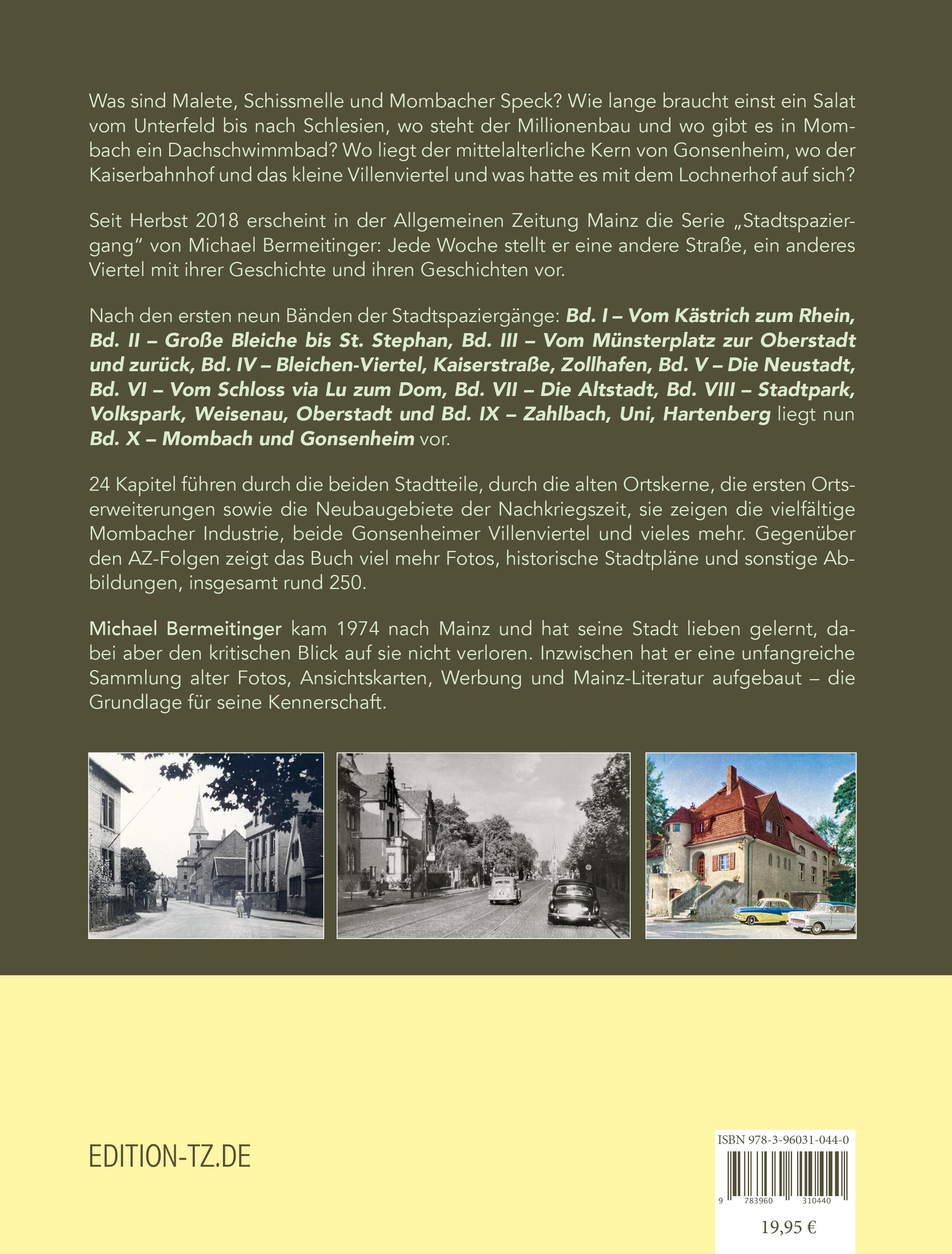 Rückseitencover Mainzer Stadtspaziergänge X