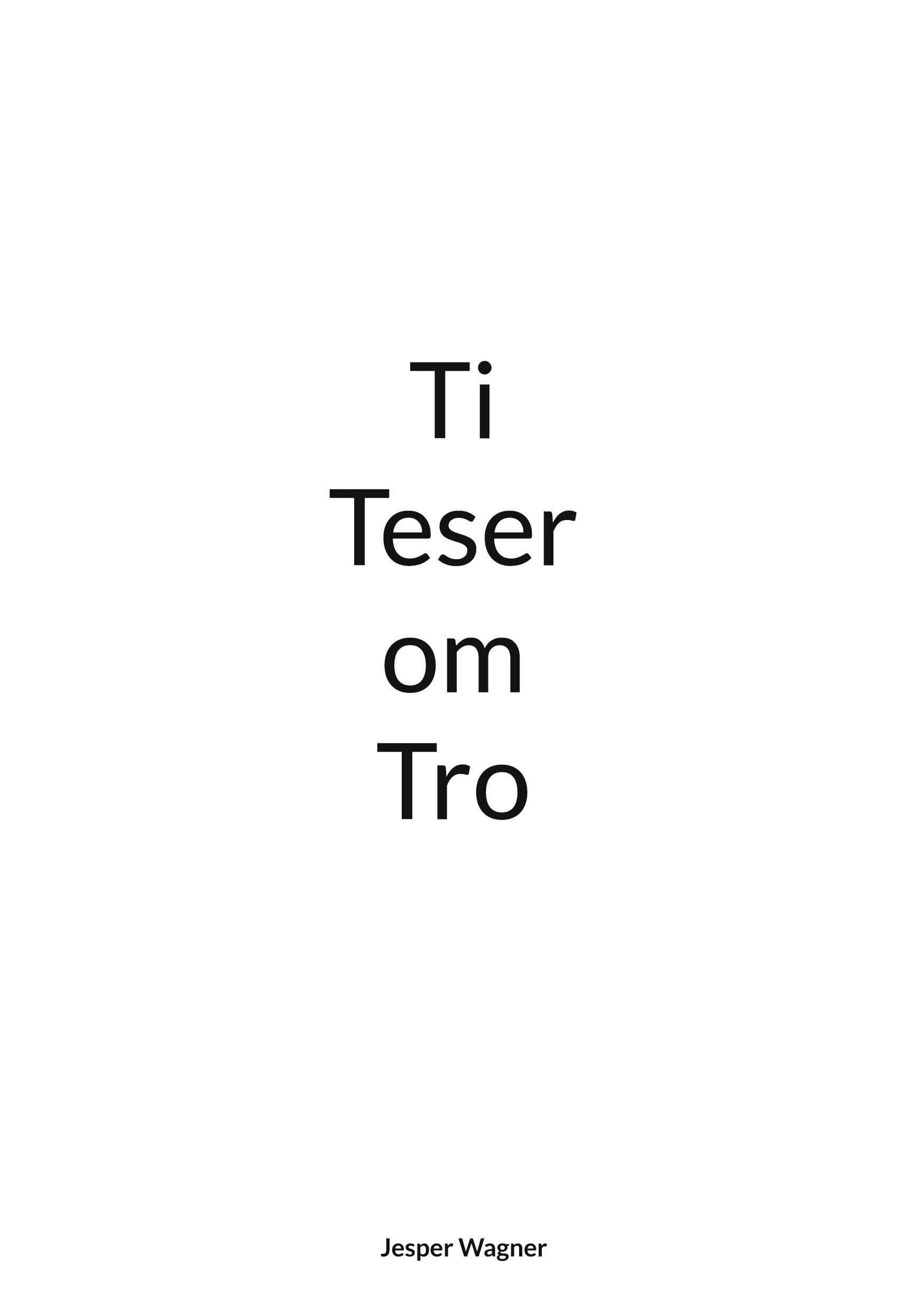 Vorderes Coverbild Ti Teser om Tro
