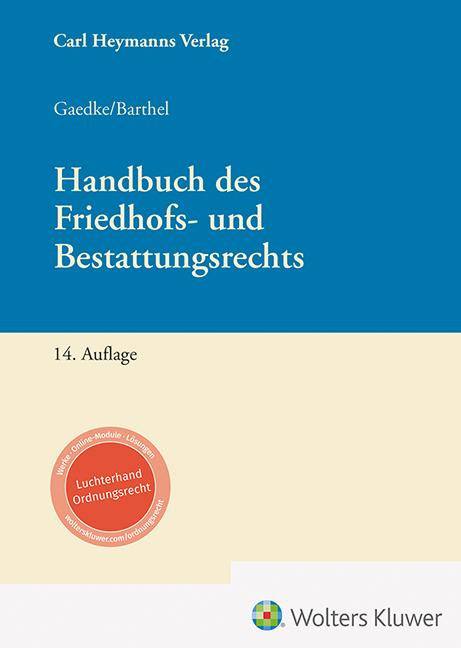 Vorderes Coverbild Handbuch des Friedhofs- und Bestattungsrechts