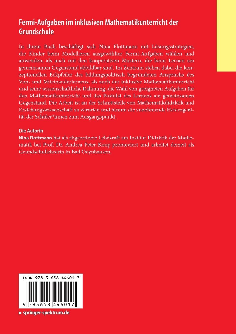 Rückseitencover Fermi-Aufgaben im inklusiven Mathematikunterricht der Grundschule