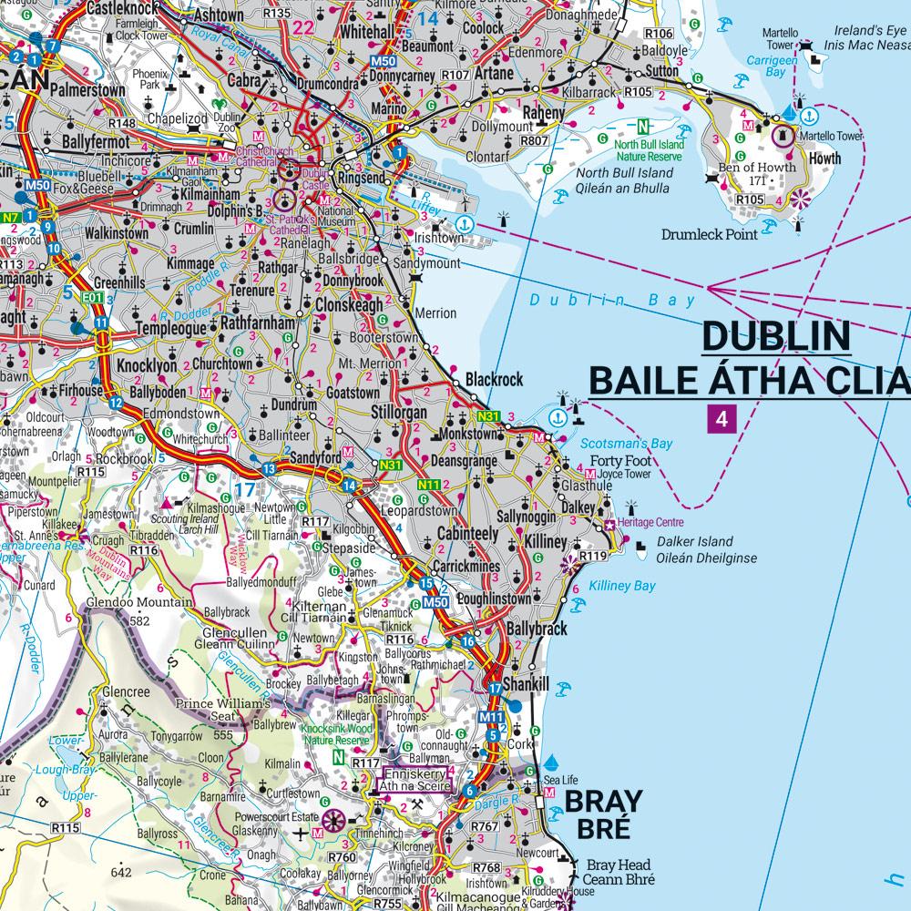 Beispielinhalt (Bild) Irland, Straßen- und Freizeitkarten-Set 1:150.000, freytag & berndt