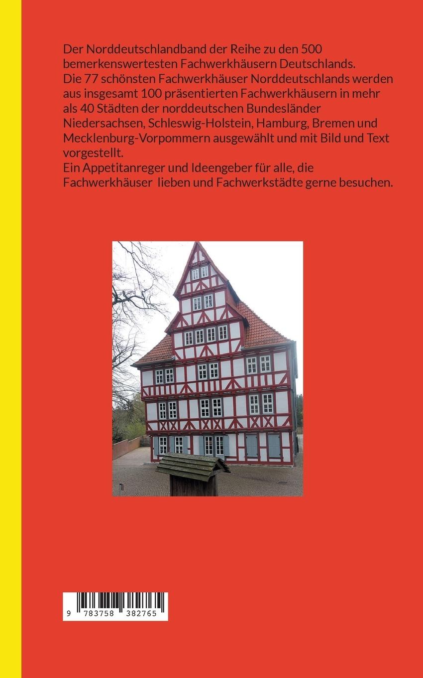 Rückseitencover Die schönsten Fachwerkhäuser Norddeutschlands