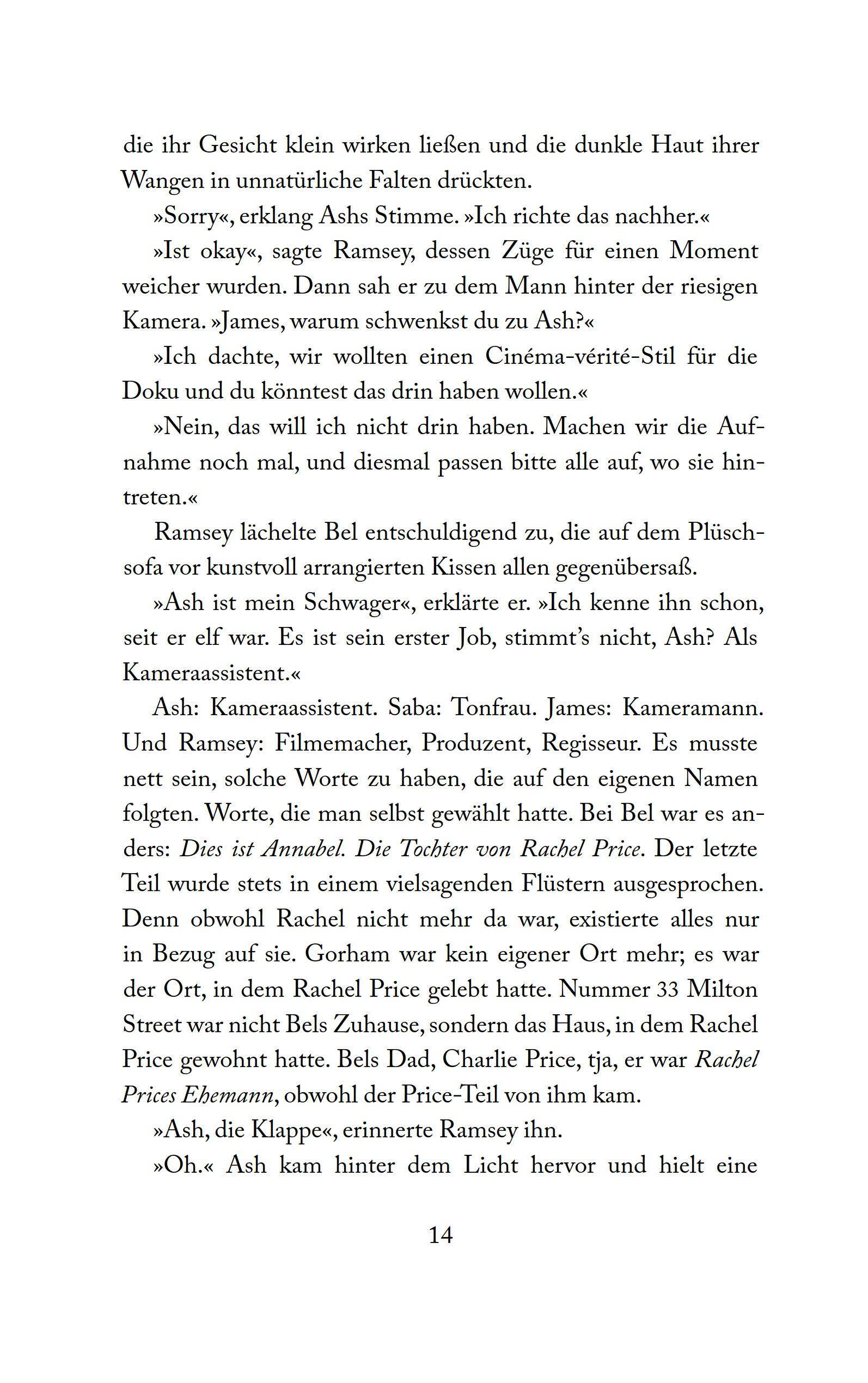 Beispielinhalt (Bild) The Reappearance of Rachel Price (deutsche Ausgabe)