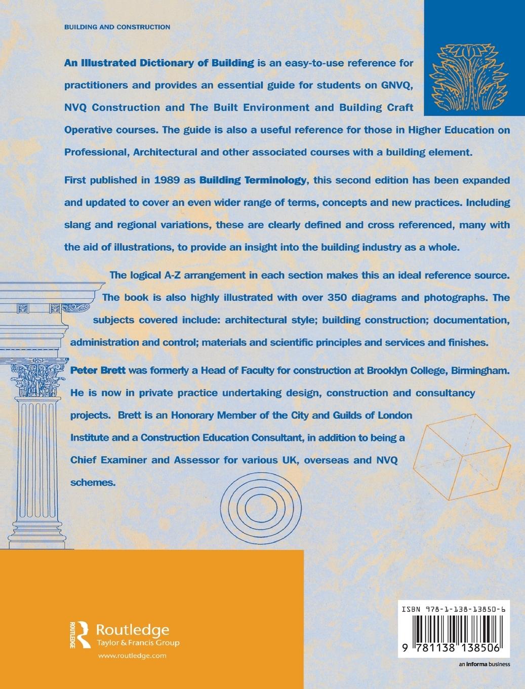 Rückseitencover Illustrated Dictionary of Building