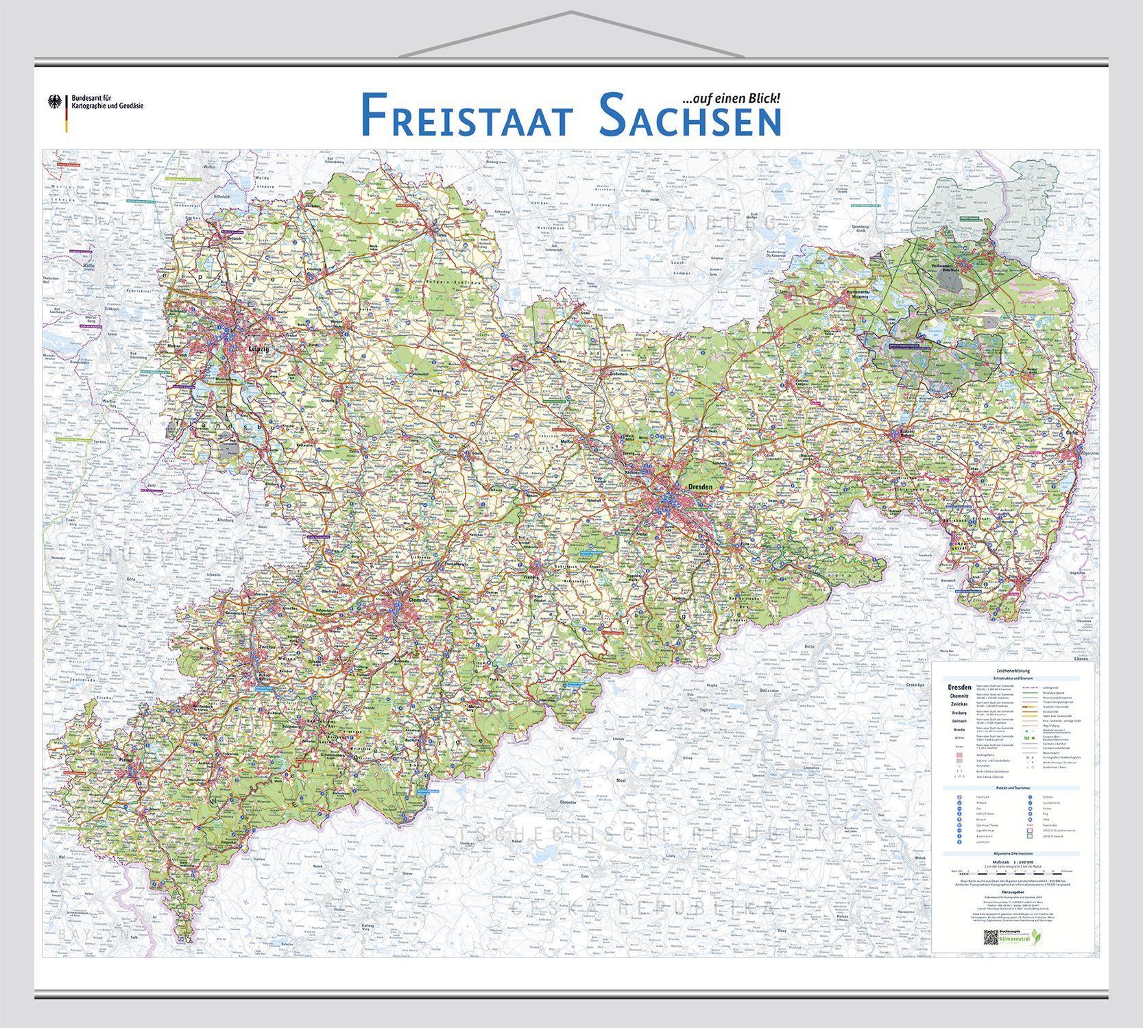 Vorderes Coverbild Freistaat Sachsen auf einen Blick!