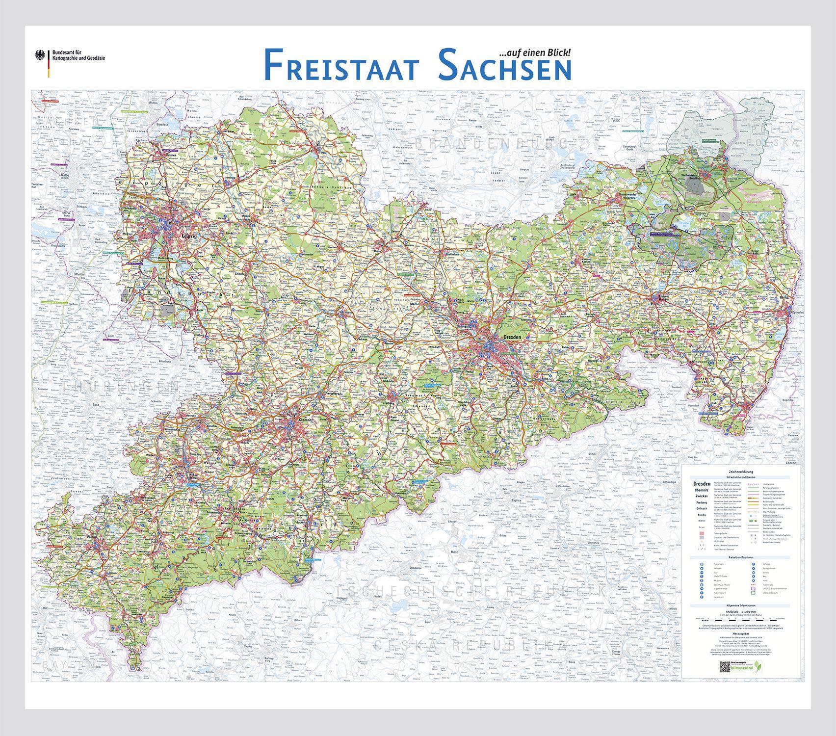 Vorderes Coverbild Freistaat Sachsen auf einen Blick!