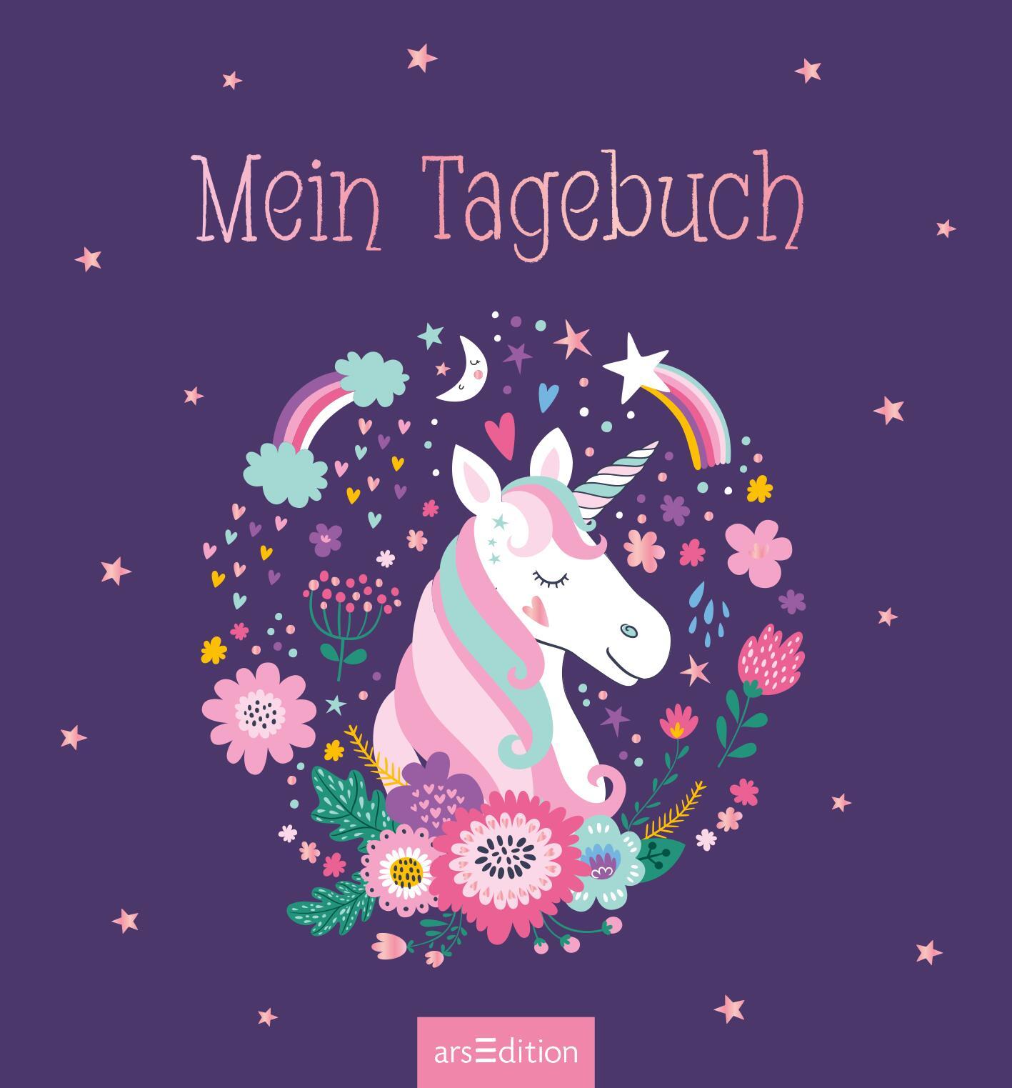 Beispielinhalt (Bild) Mein Tagebuch - Einhorn (mit Schloss)
