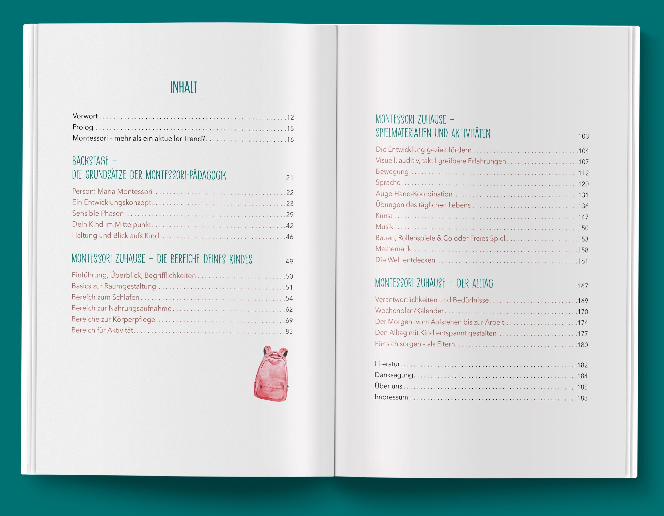 Beispielinhalt (Bild) Montessori einfach leben