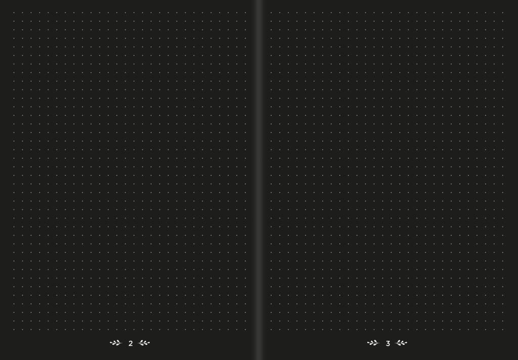 Beispielinhalt (Bild) Life Journal 21 Dot Black. Papier schwarz