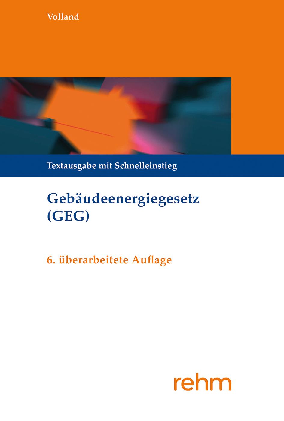Vorderes Coverbild Gebäudeenergiegesetz (GEG)
