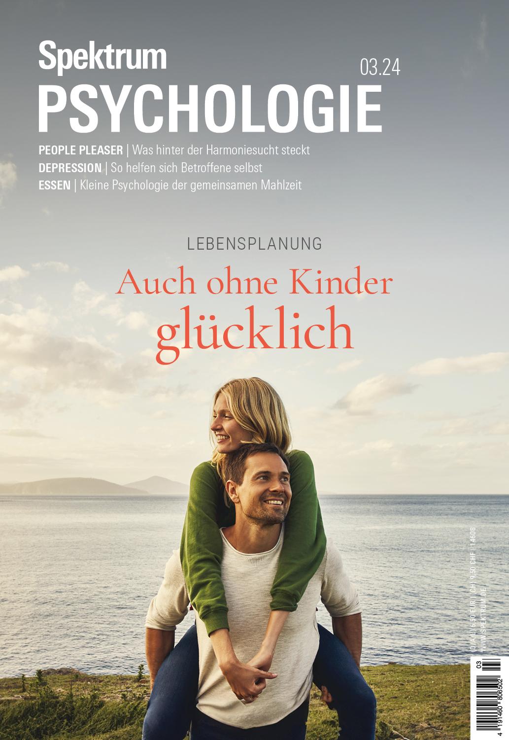 Vorderes Coverbild Spektrum Psychologie 3/2024 - Auch ohne Kinder glücklich