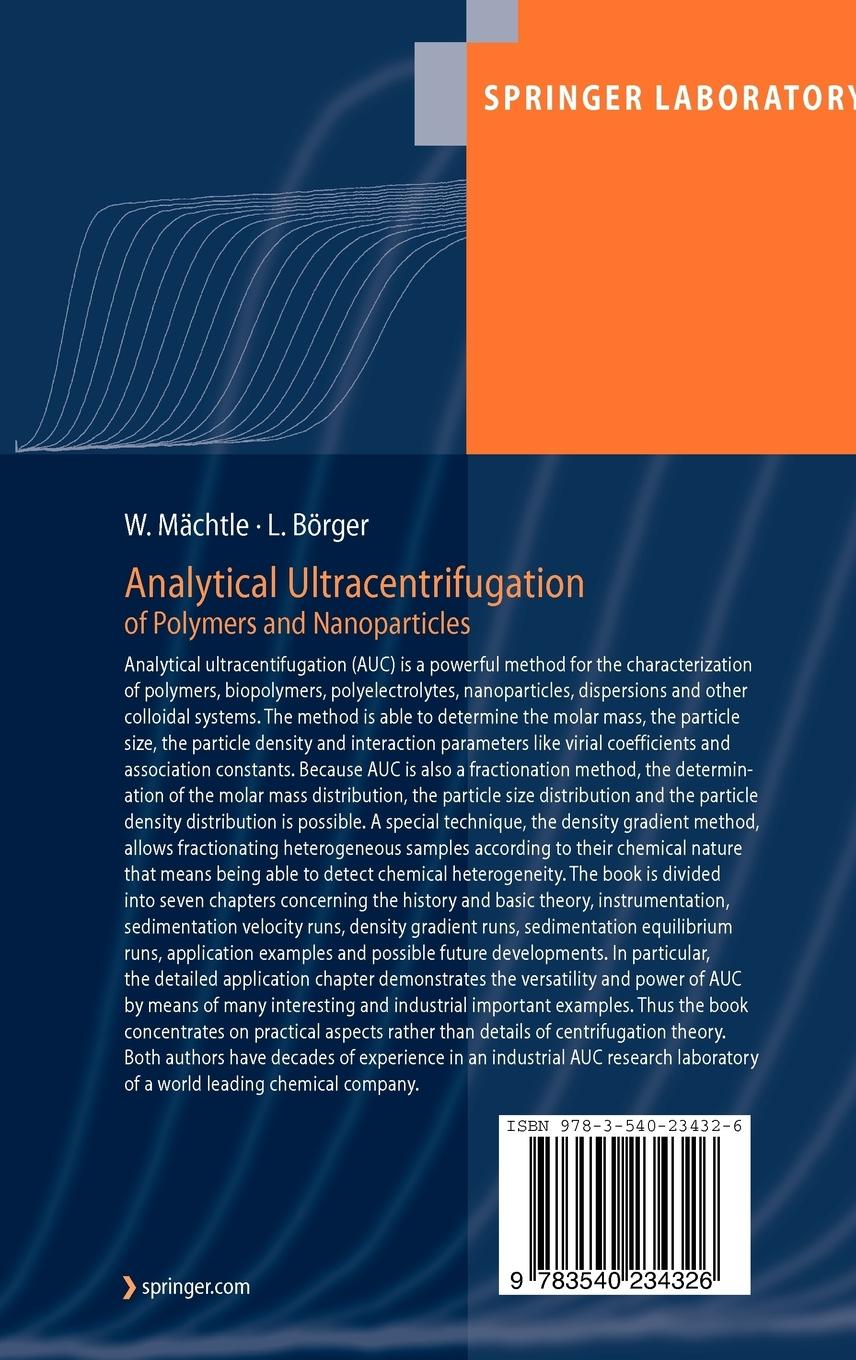 Rückseitencover Analytical Ultracentrifugation of Polymers and Nanoparticles