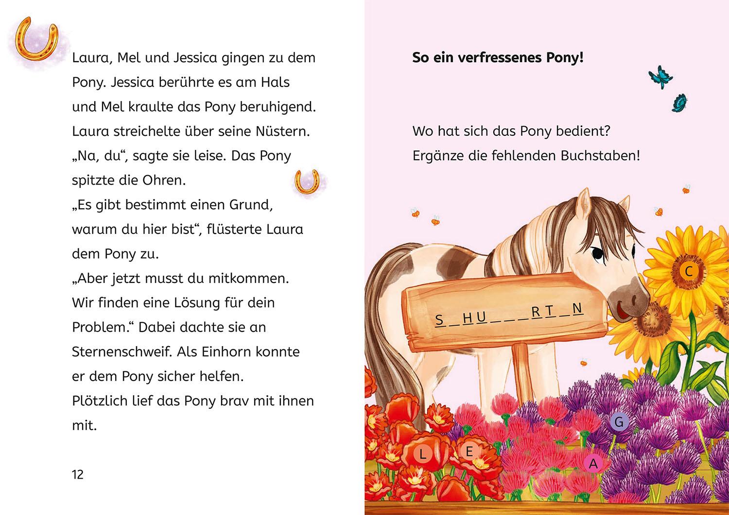 Beispielinhalt (Bild) Sternenschweif, Bücherhelden 2. Klasse, Ein Einhorn in der Schule