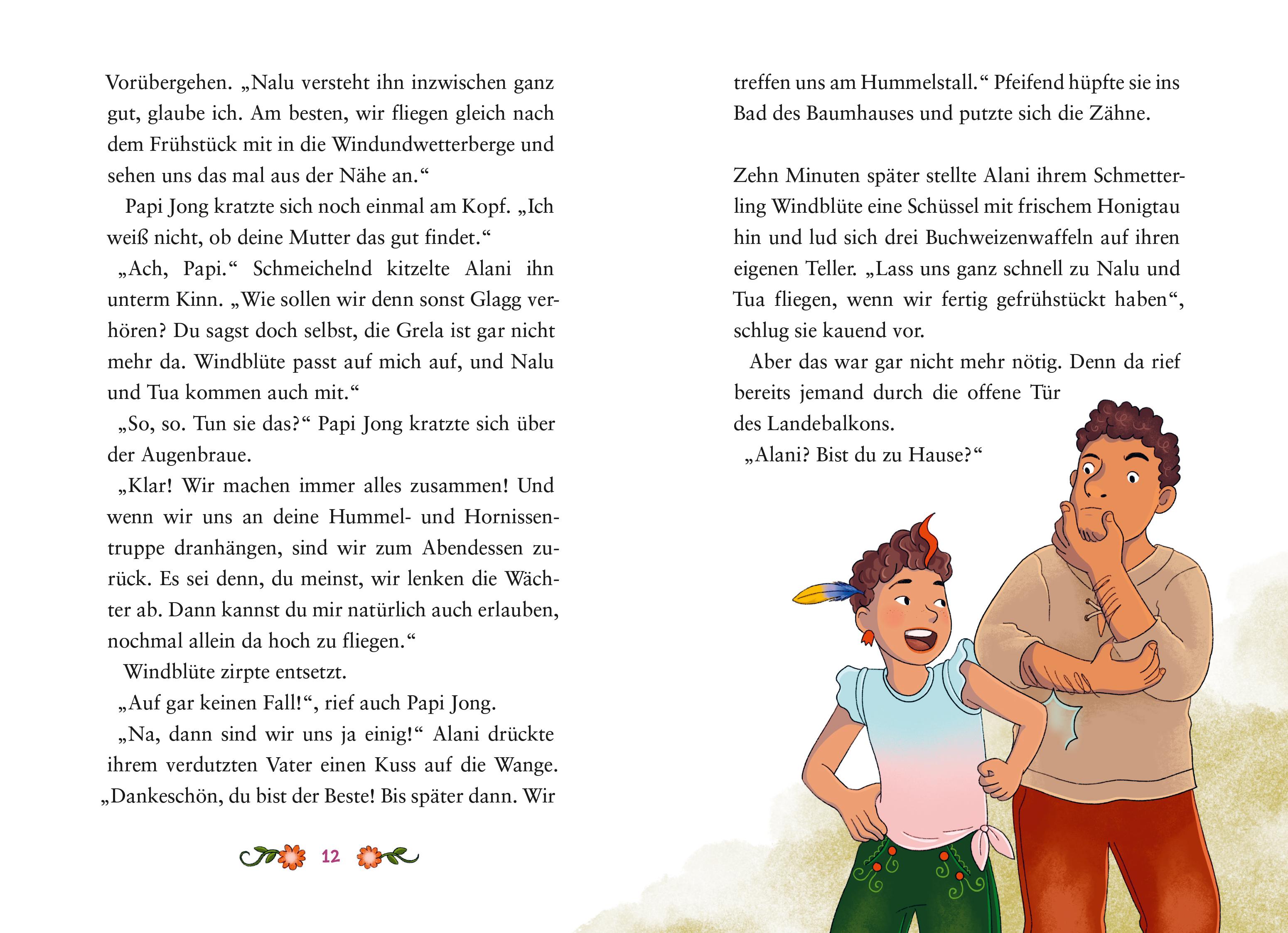 Beispielinhalt (Bild) Alani & Windblüte (Band 2) - Krummschnäbel in Gefahr
