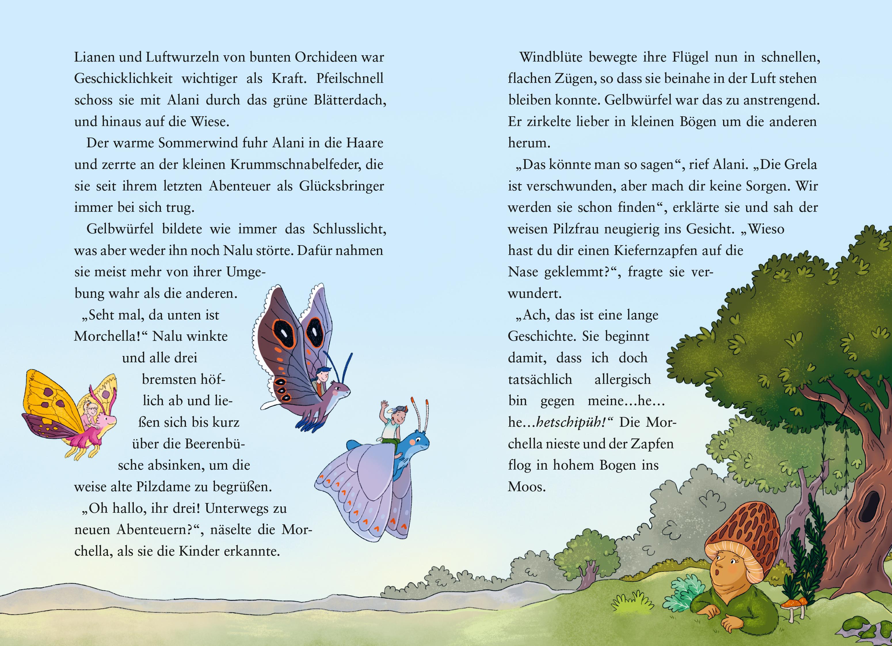 Beispielinhalt (Bild) Alani & Windblüte (Band 2) - Krummschnäbel in Gefahr