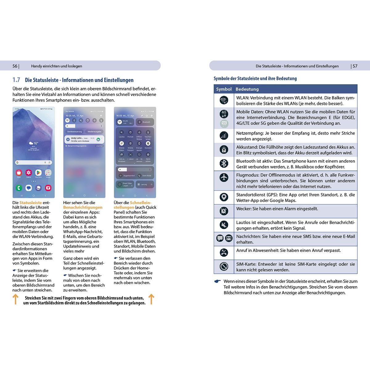Beispielinhalt (Bild) Samsung Galaxy A55 5G - Für Einsteiger ohne Vorkenntnisse