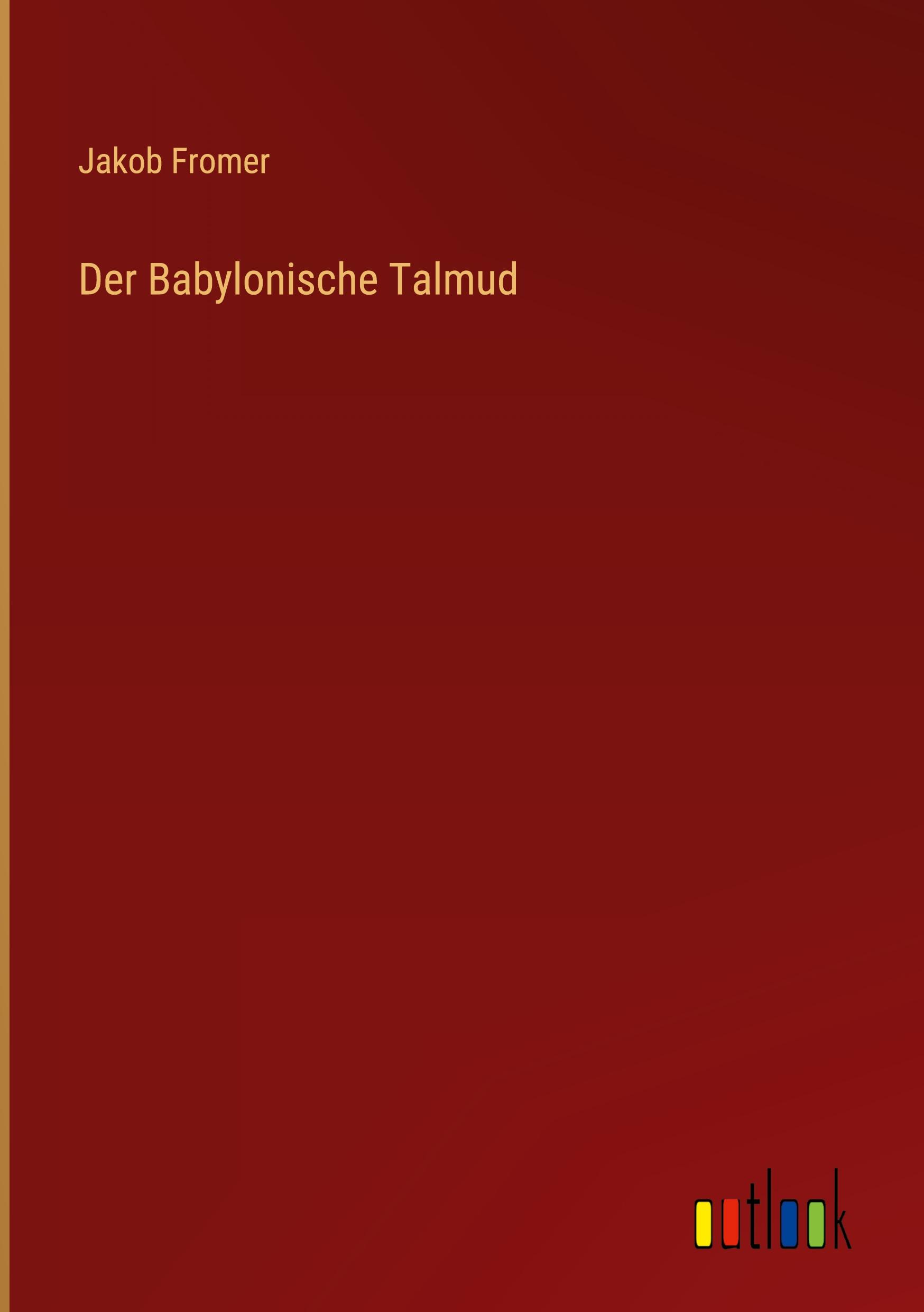 Vorderes Coverbild Der Babylonische Talmud