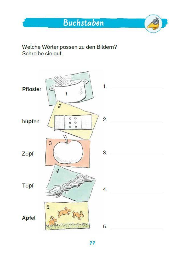 Beispielinhalt (Bild) Mein superdicker Deutschblock mit Rabe Linus