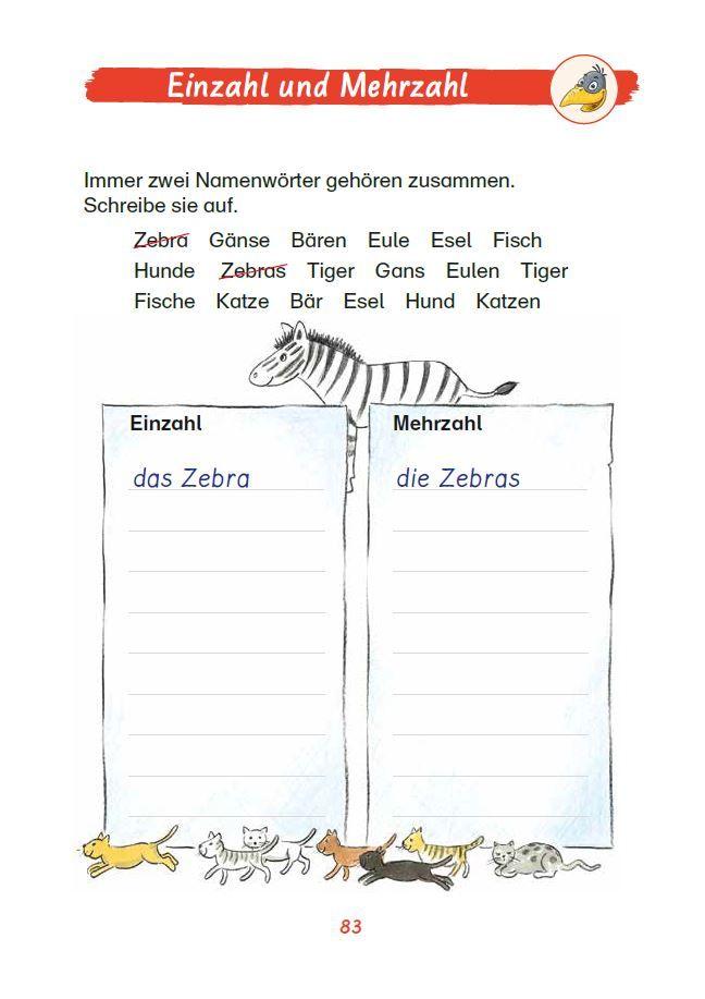 Beispielinhalt (Bild) Mein superdicker Deutschblock mit Rabe Linus