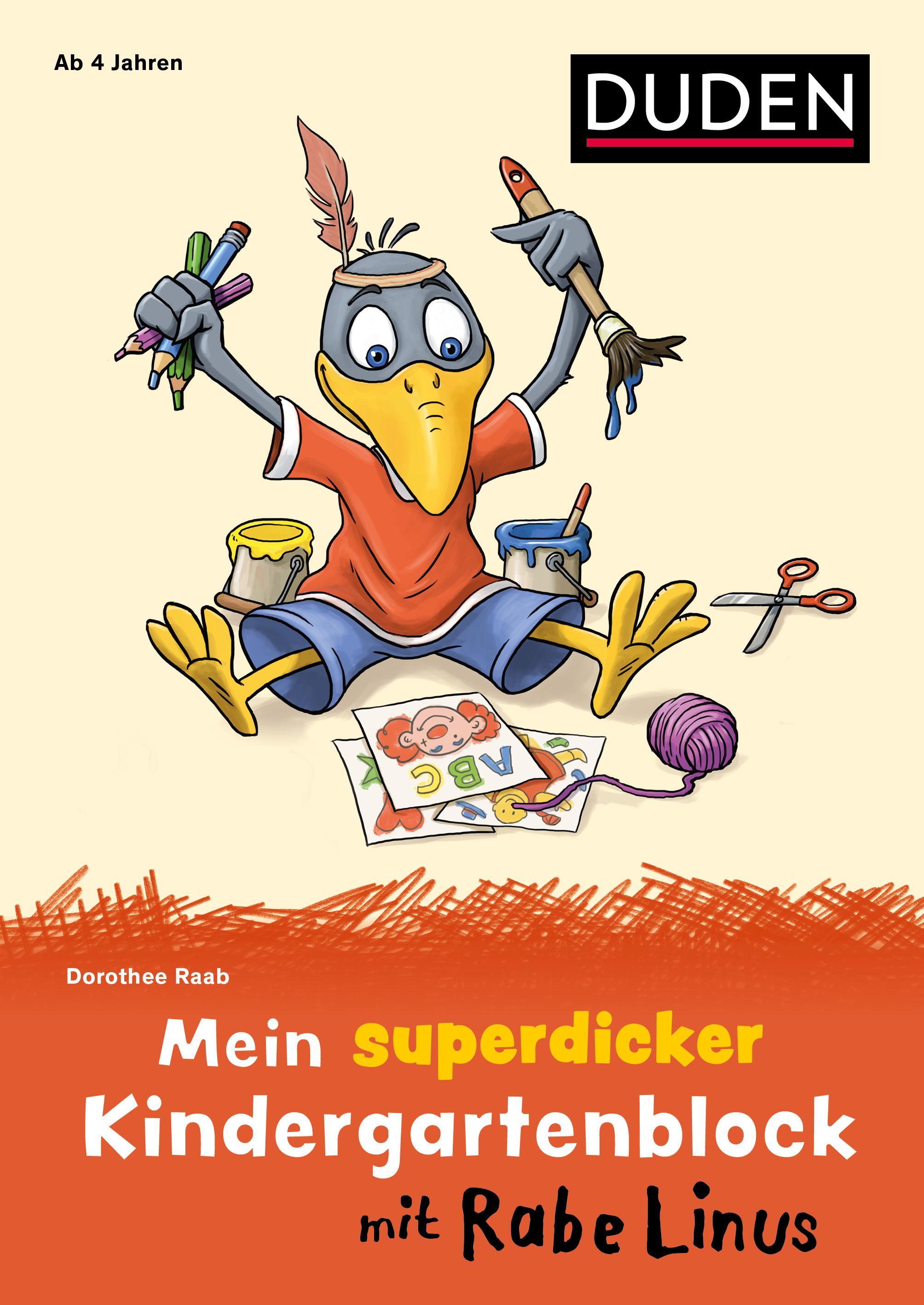 Vorderes Coverbild Mein superdicker Kindergartenblock mit Rabe Linus