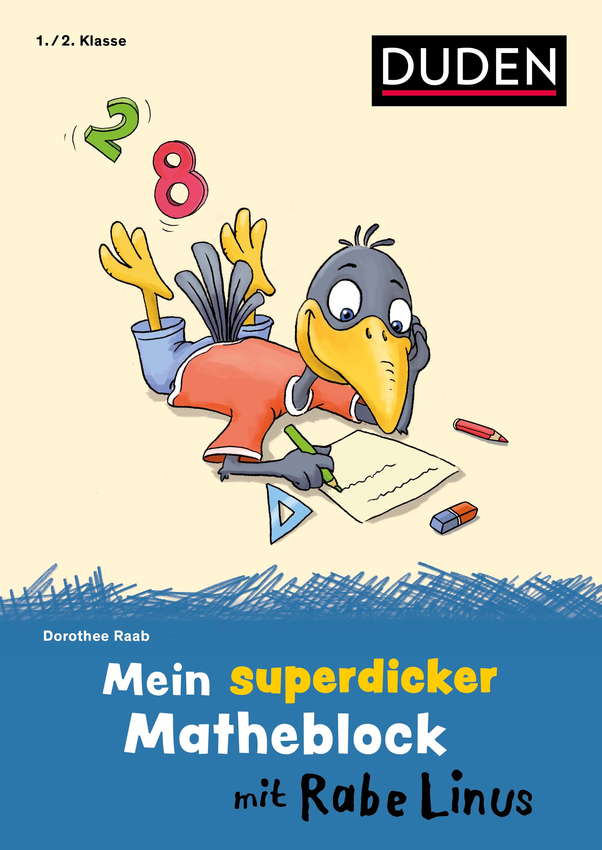 Vorderes Coverbild Mein superdicker Matheblock mit Rabe Linus