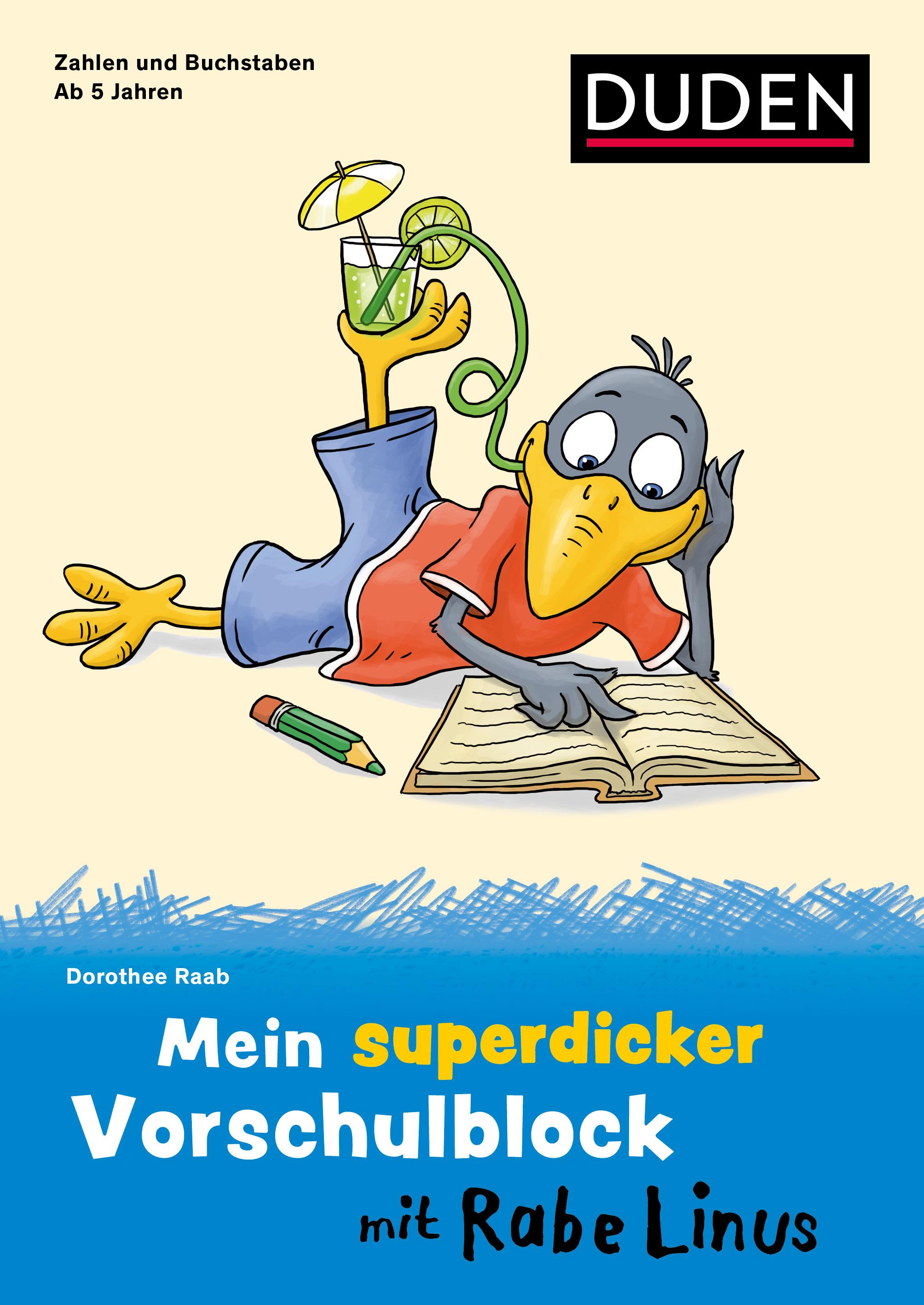 Vorderes Coverbild Mein superdicker Vorschulblock mit Rabe Linus