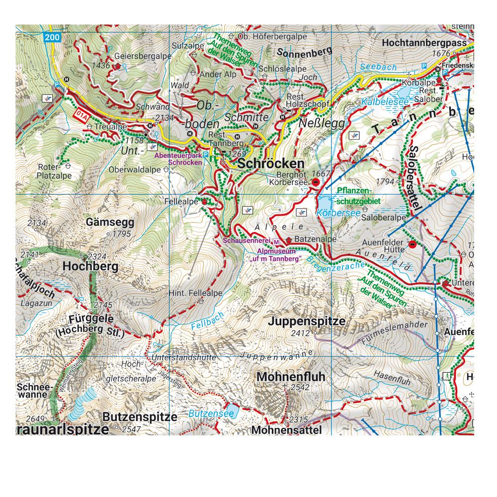 Beispielinhalt (Bild) Arlberg, Wander-, Rad- und Freizeitkarte 1:35.000, freytag & berndt, WK 5504