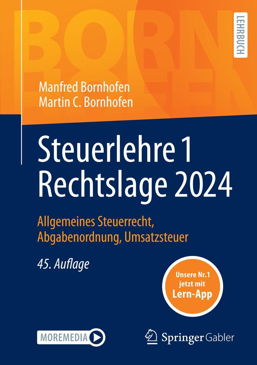 Vorderes Coverbild Steuerlehre 1 Rechtslage 2024