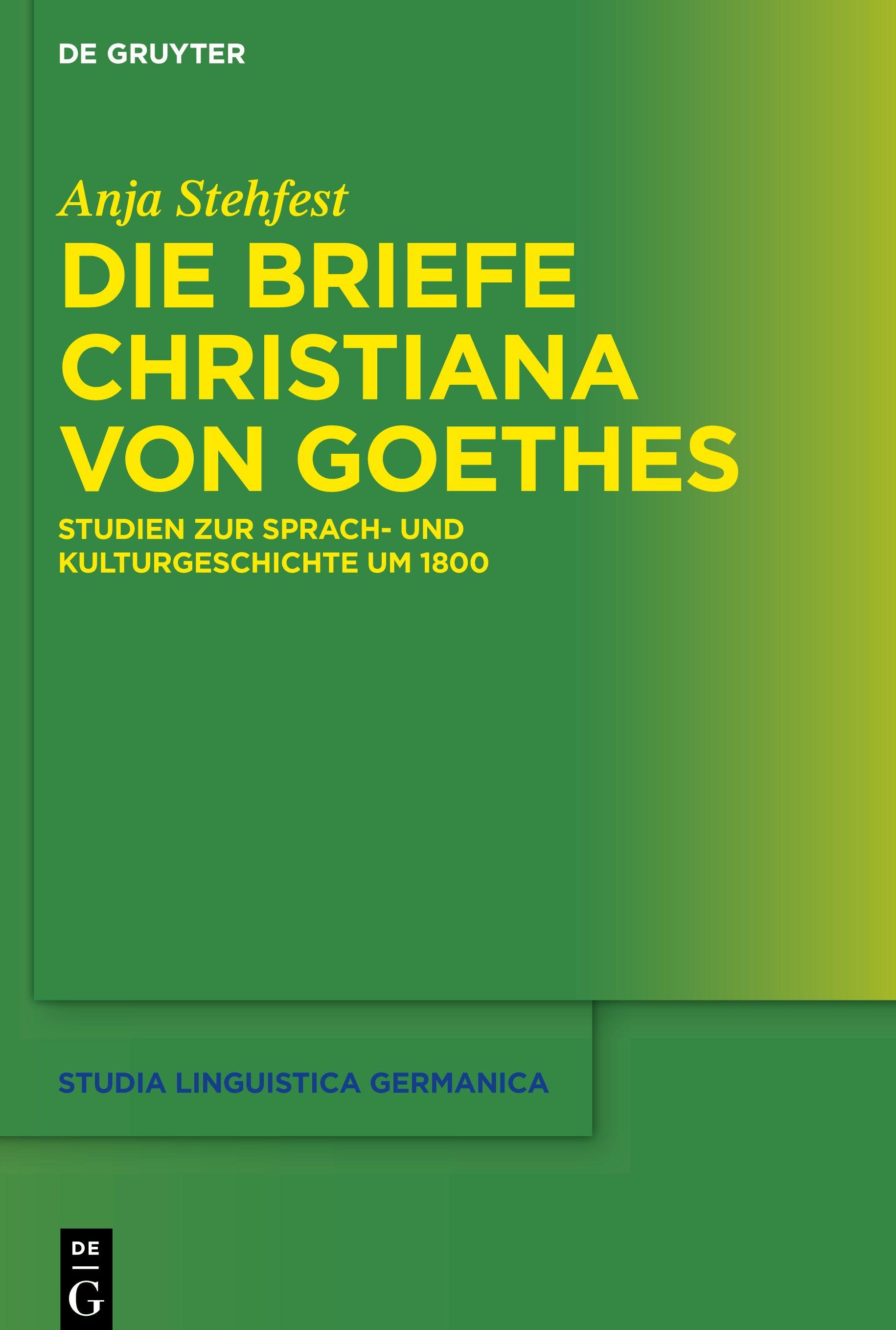 Vorderes Coverbild Die Briefe Christiana von Goethes