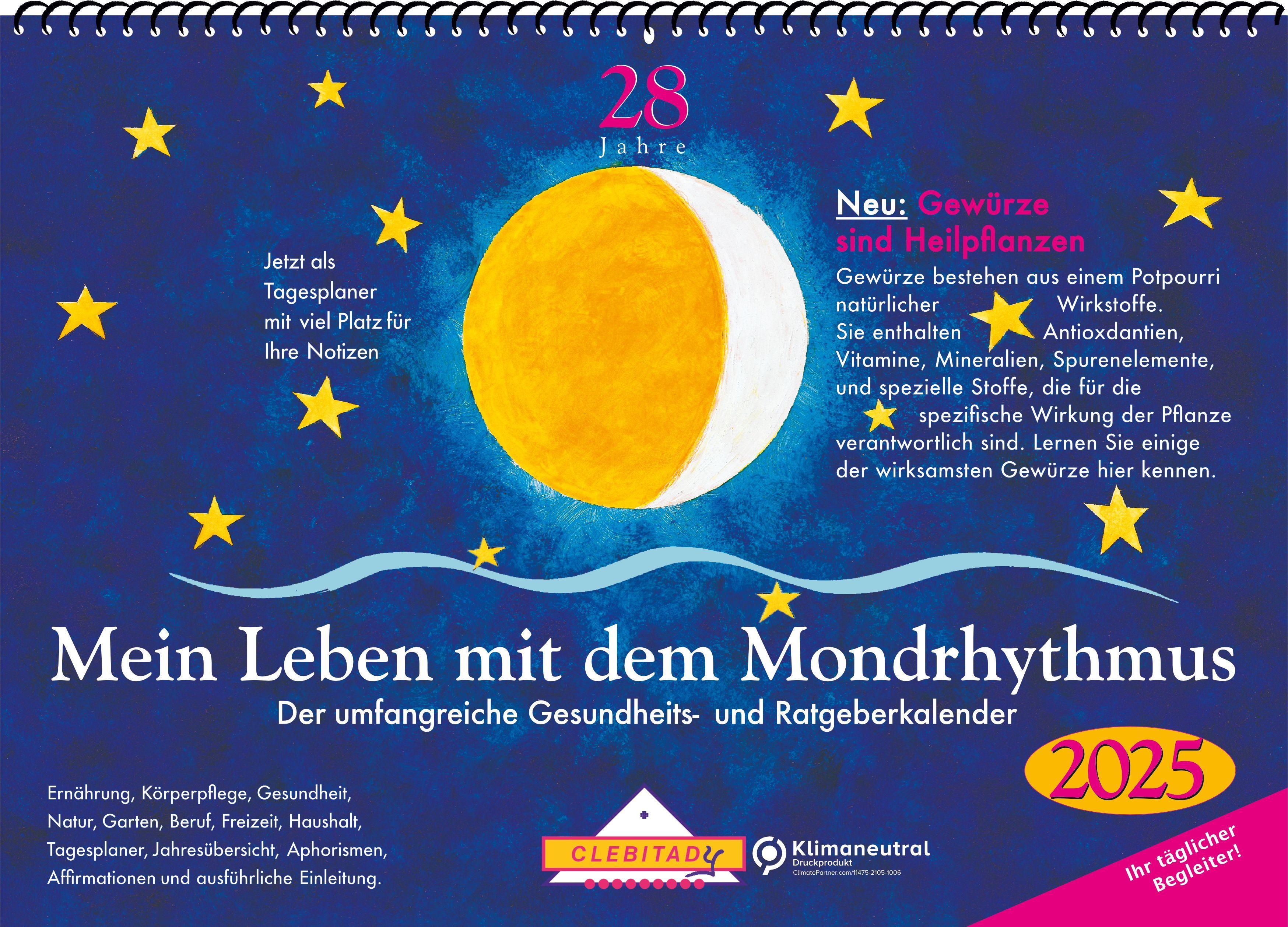 Vorderes Coverbild Mein Leben mit dem Mondrhythmus 2025