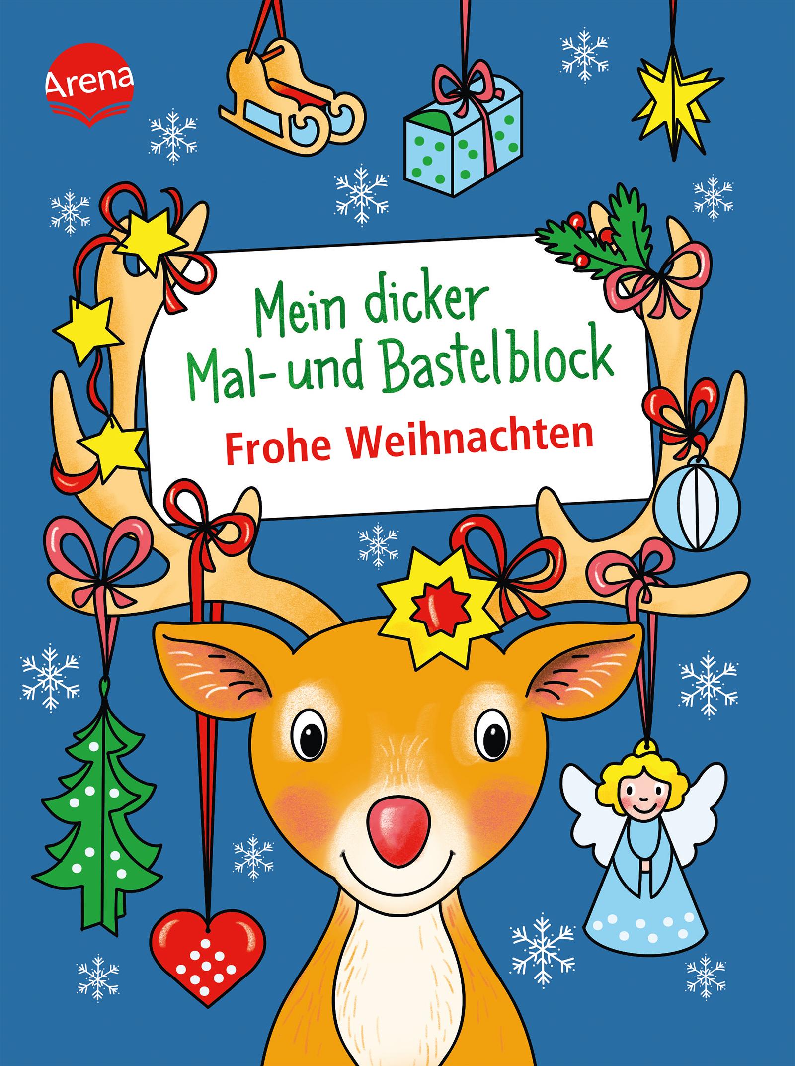 Vorderes Coverbild Mein dicker Mal- und Bastelblock. Frohe Weihnachten