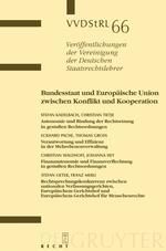 Vorderes Coverbild Bundesstaat und Europäische Union zwischen Konflikt und Kooperation