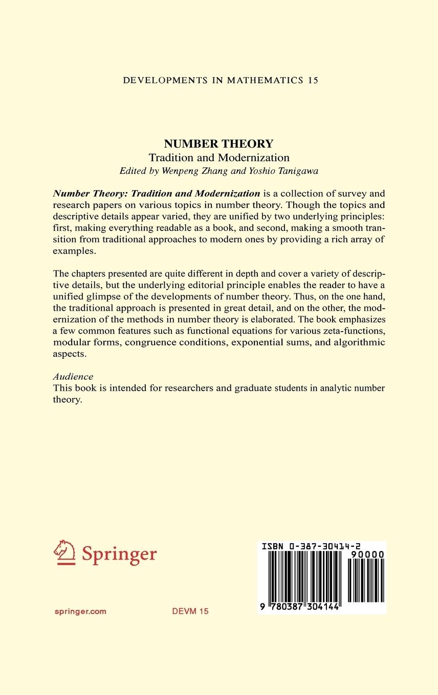 Rückseitencover Number Theory