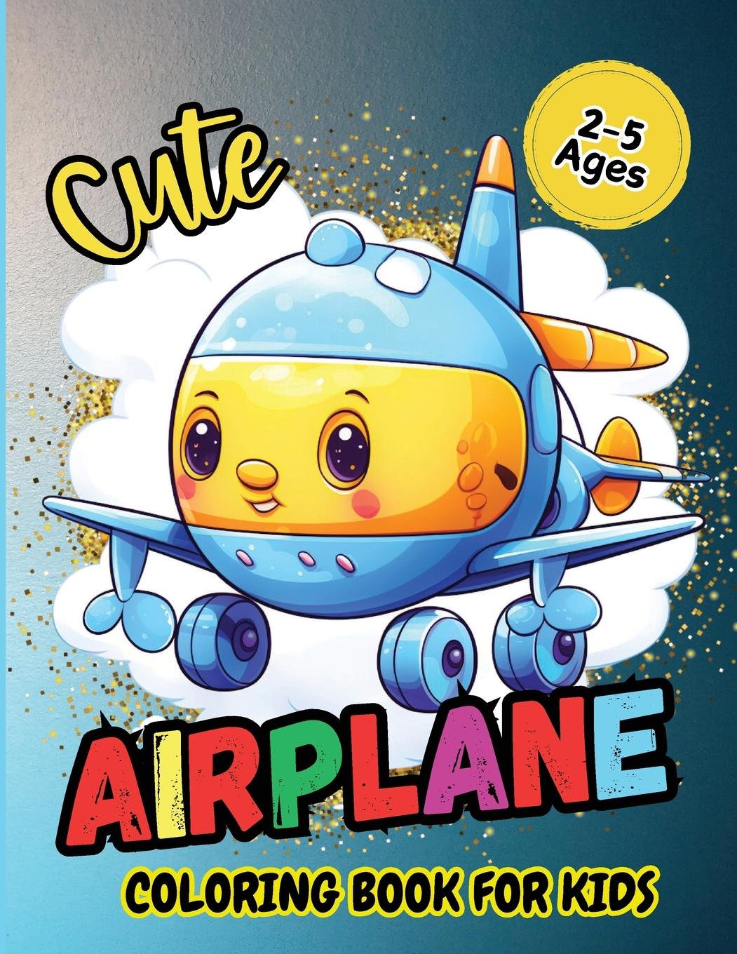 Vorderes Coverbild Cute Airplane Coloring Book  For Kids
