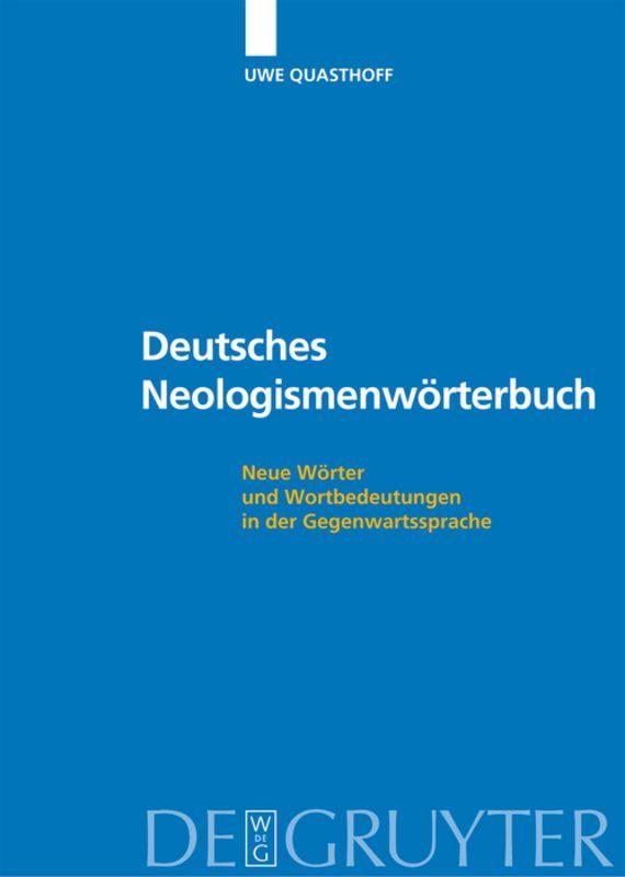 Vorderes Coverbild Deutsches Neologismenwörterbuch