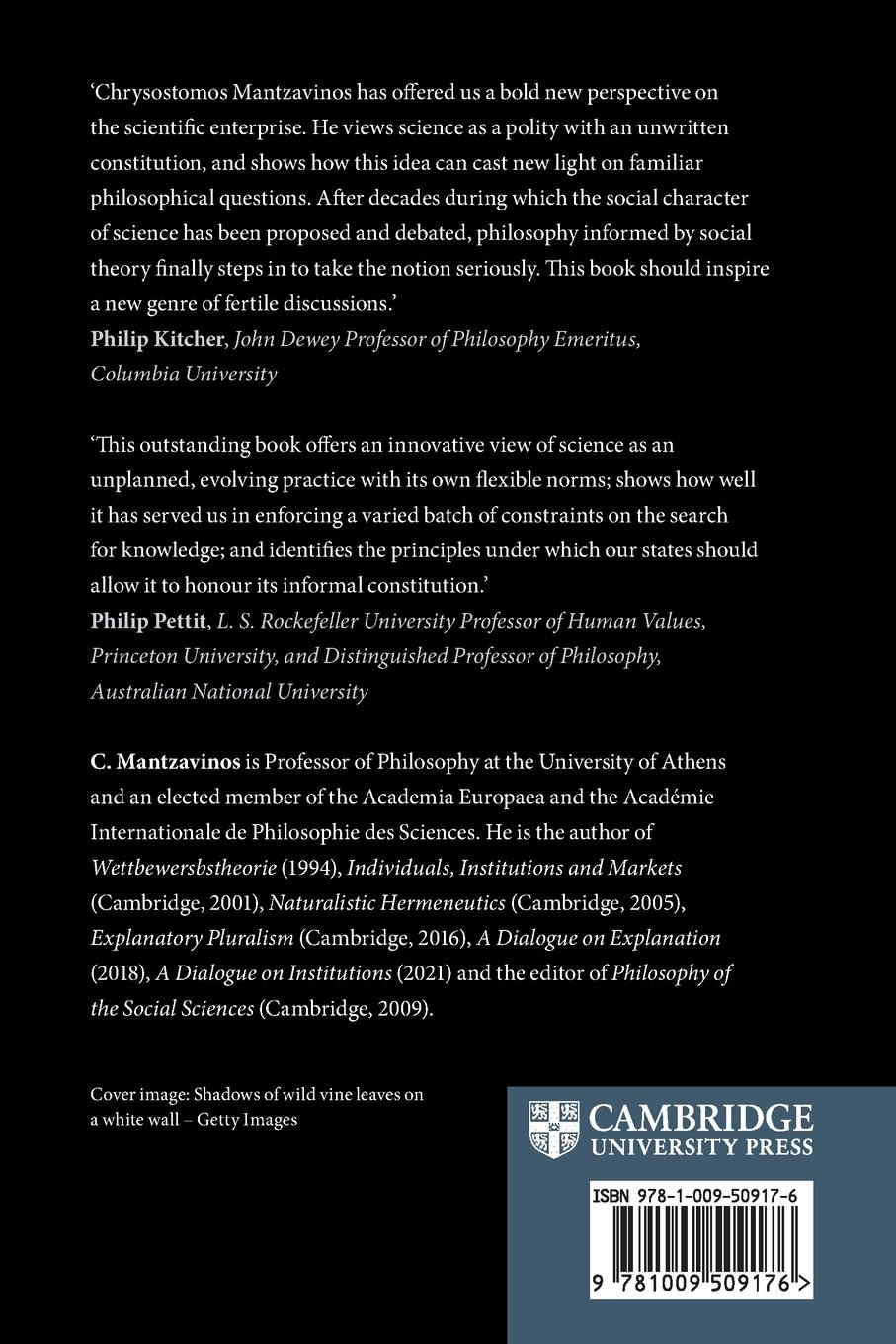 Rückseitencover The Constitution of Science