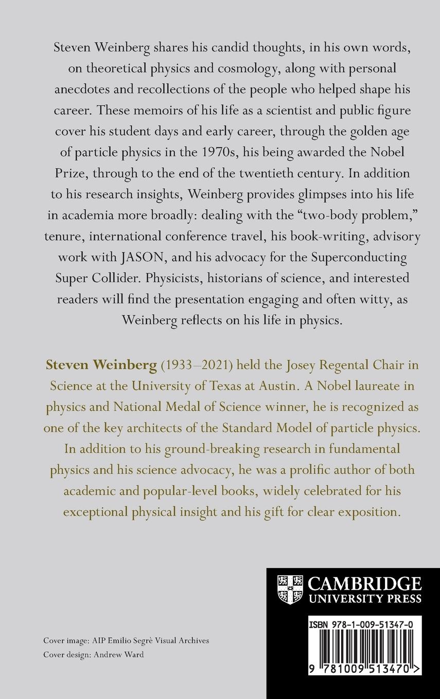 Rückseitencover Steven Weinberg: A Life in Physics