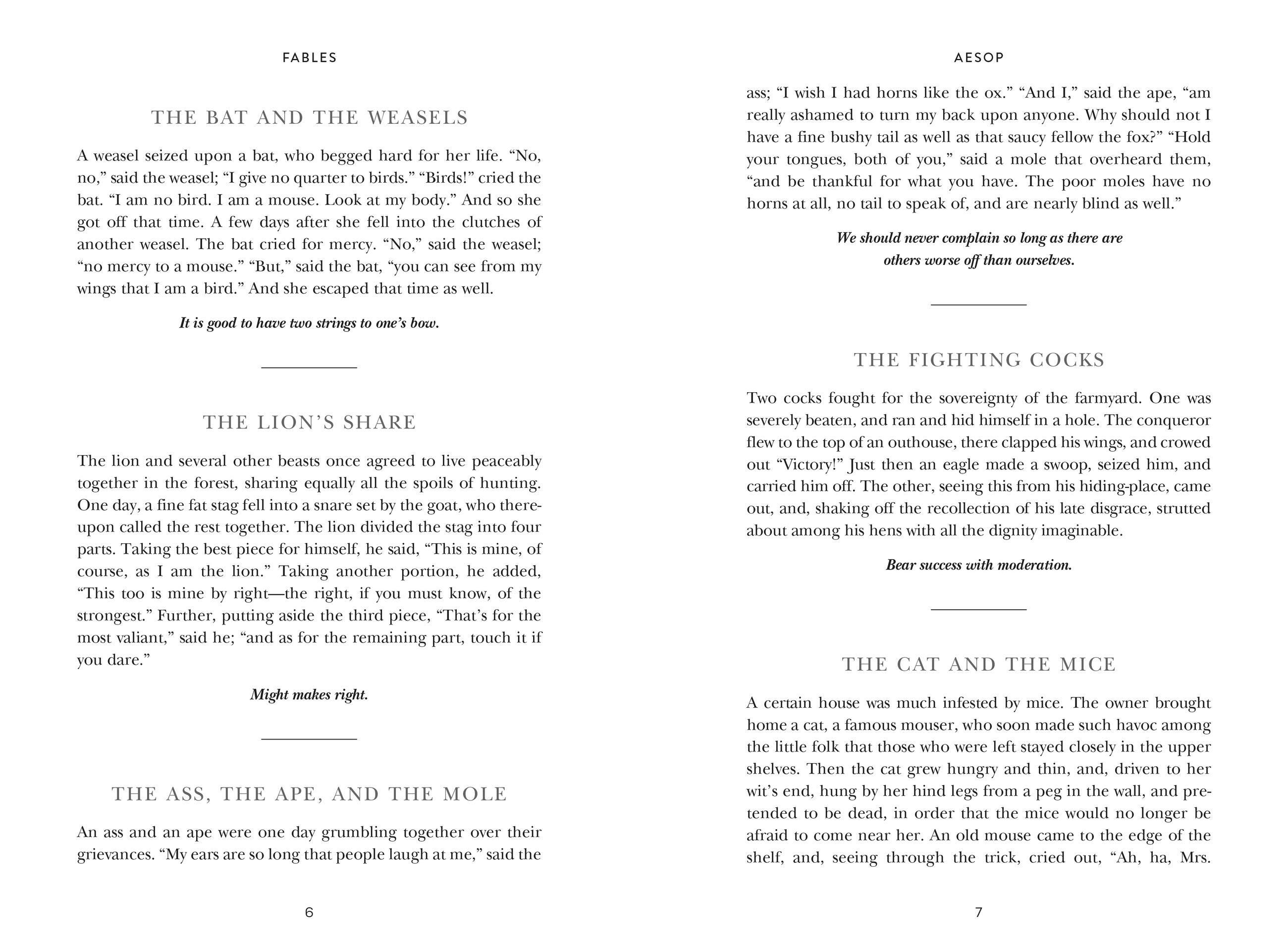 Beispielinhalt (Bild) Aesop's Fables (Special Edition)