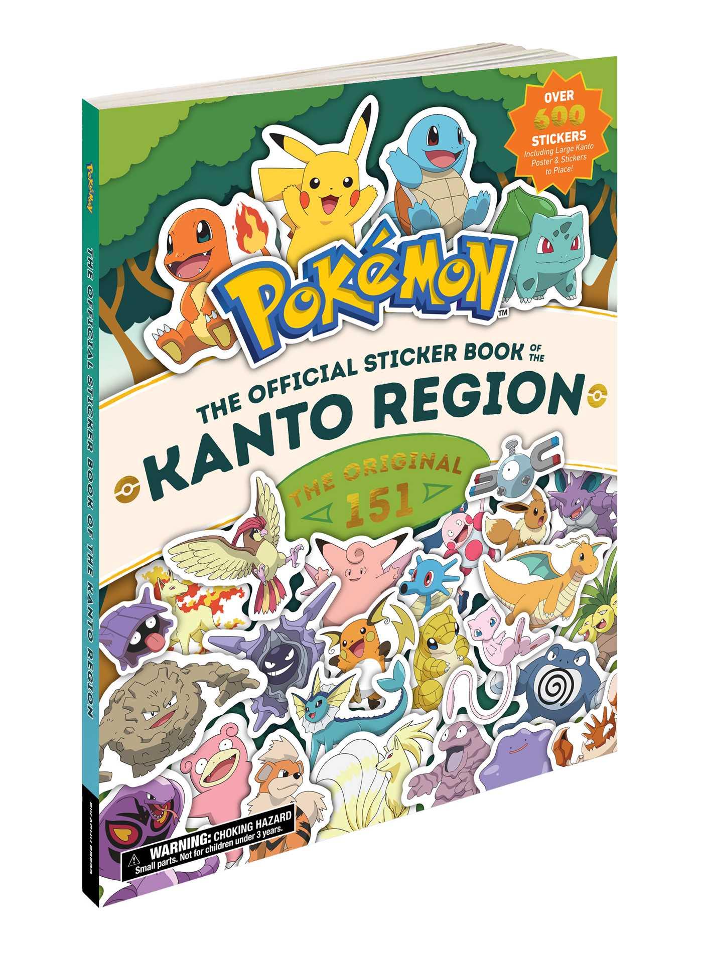 Vorderes Coverbild Pokémon the Official Sticker Book of the Kanto Region