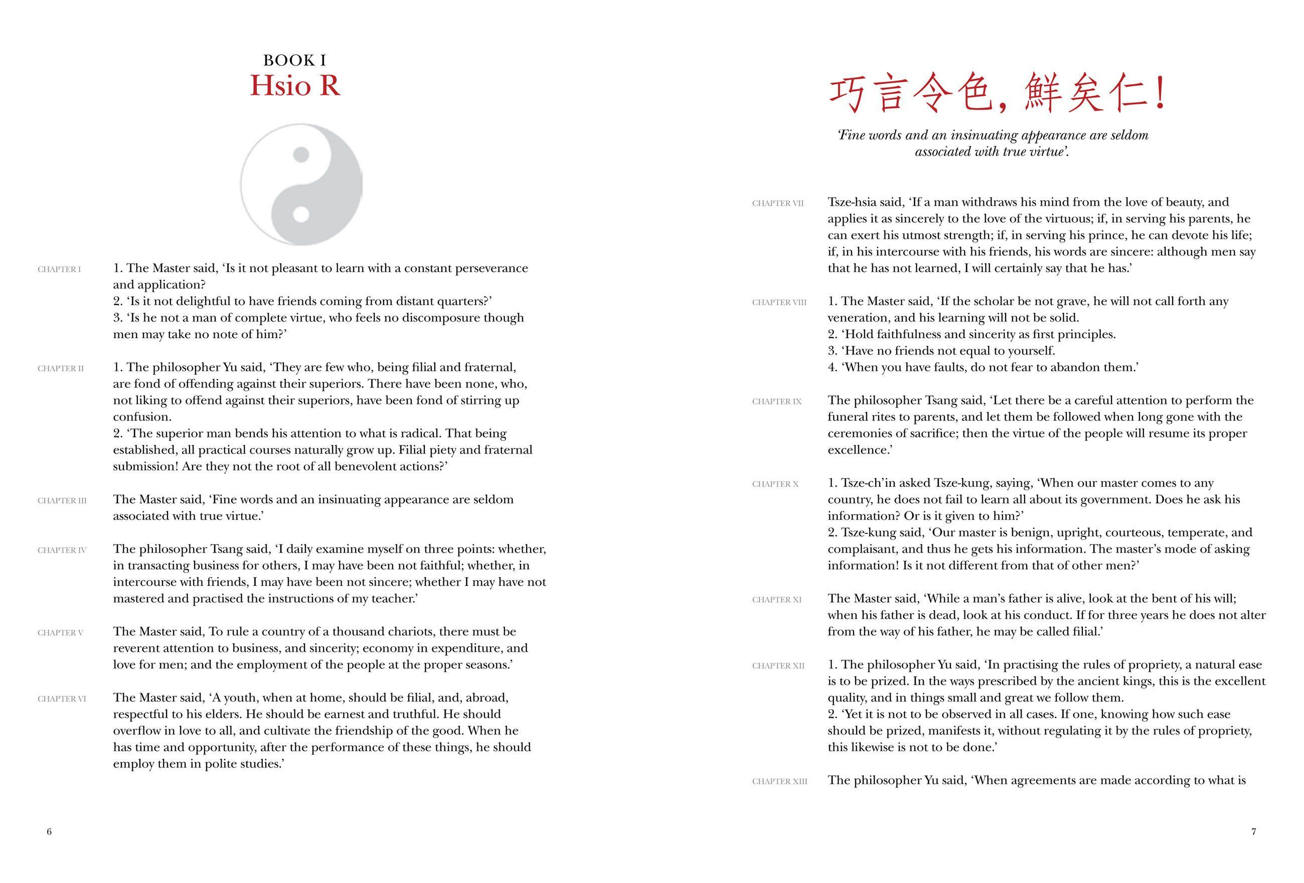 Beispielinhalt (Bild) Confucius: The Analects